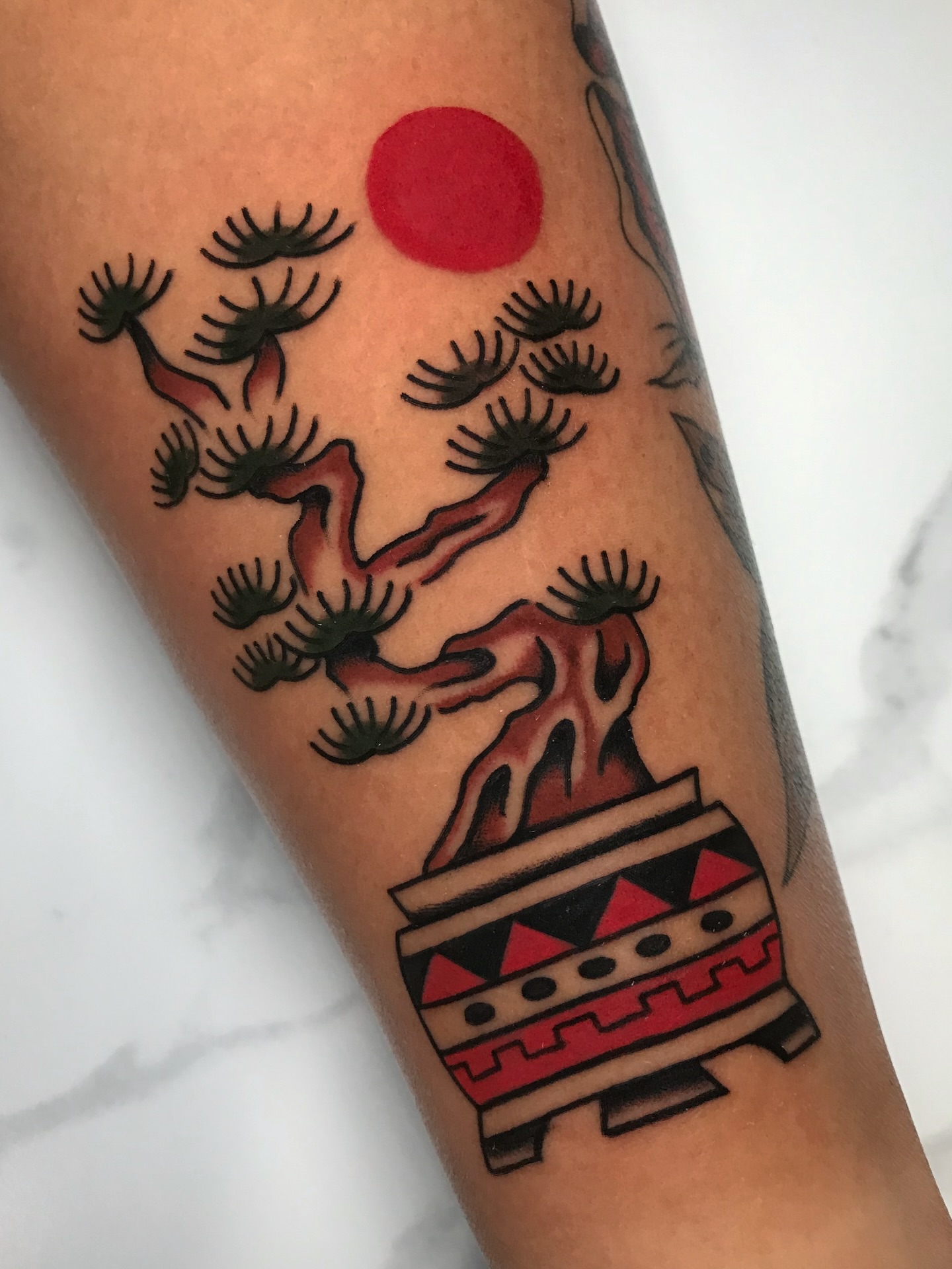 Tattoo by @angelwesttattoo — american_traditional, dotwork