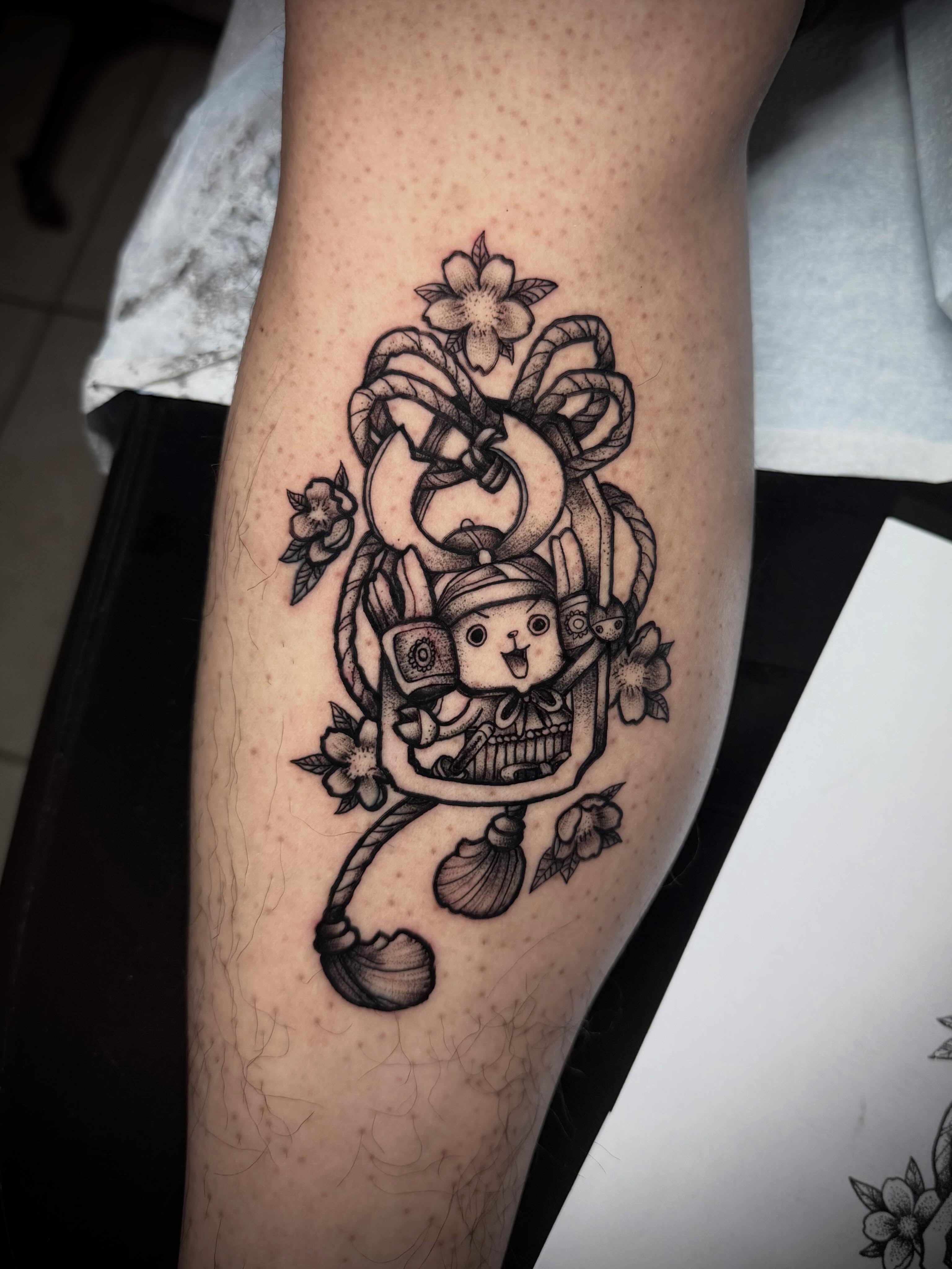 Tattoo by @spikes.and.daisies — black_and_grey