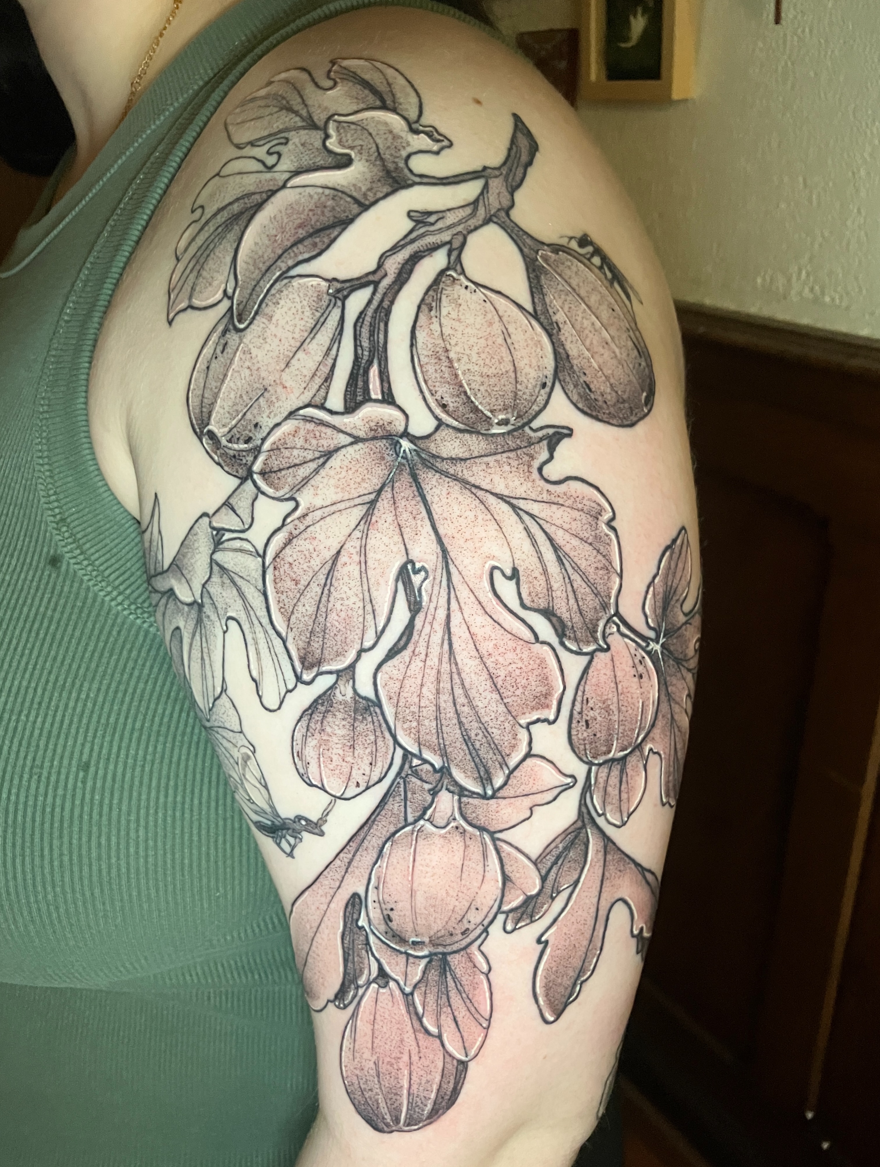 Tattoo by @joyinsorrowtattoo — black_and_grey