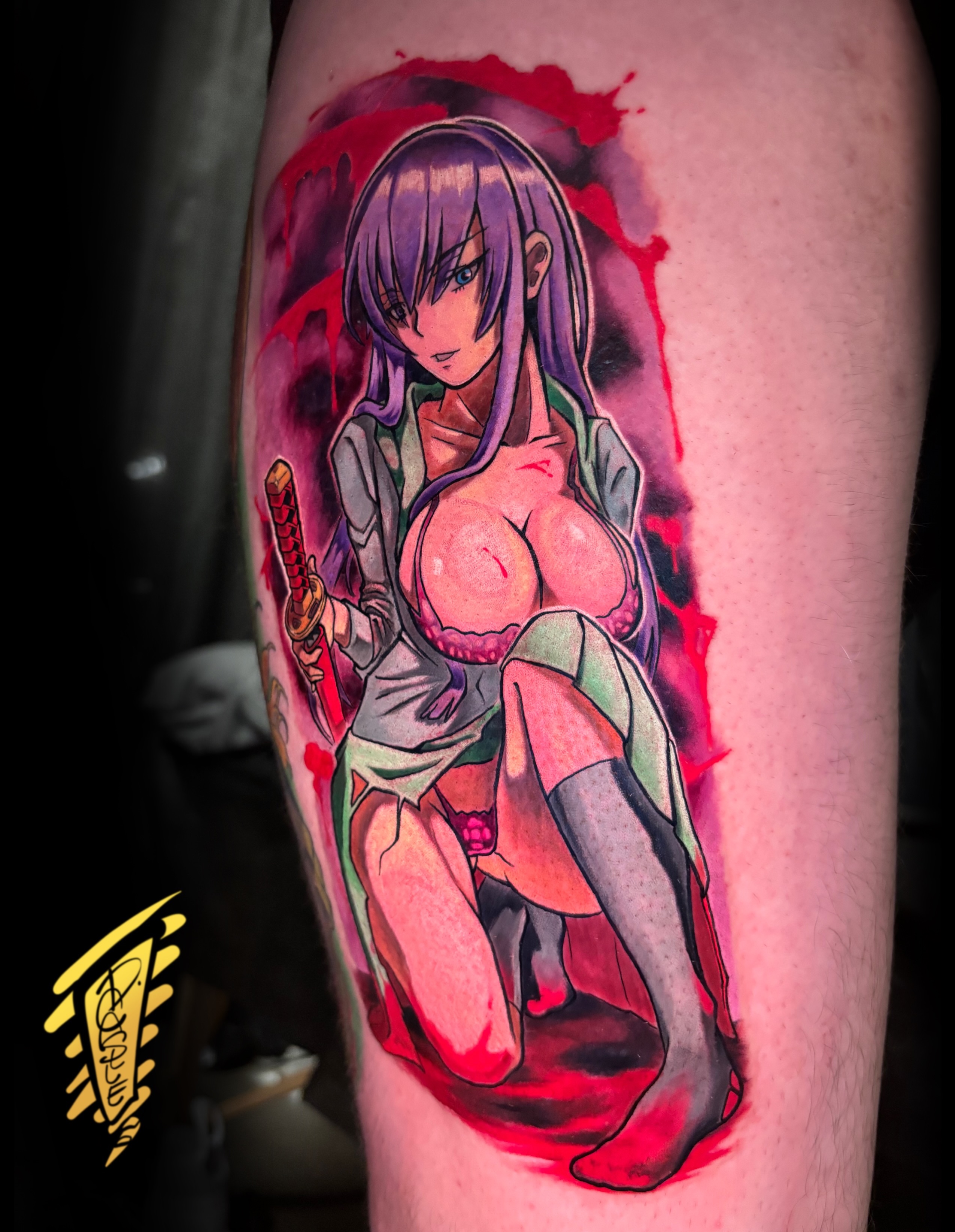 Tattoo by @d.castle.draws — anime, illustrative
