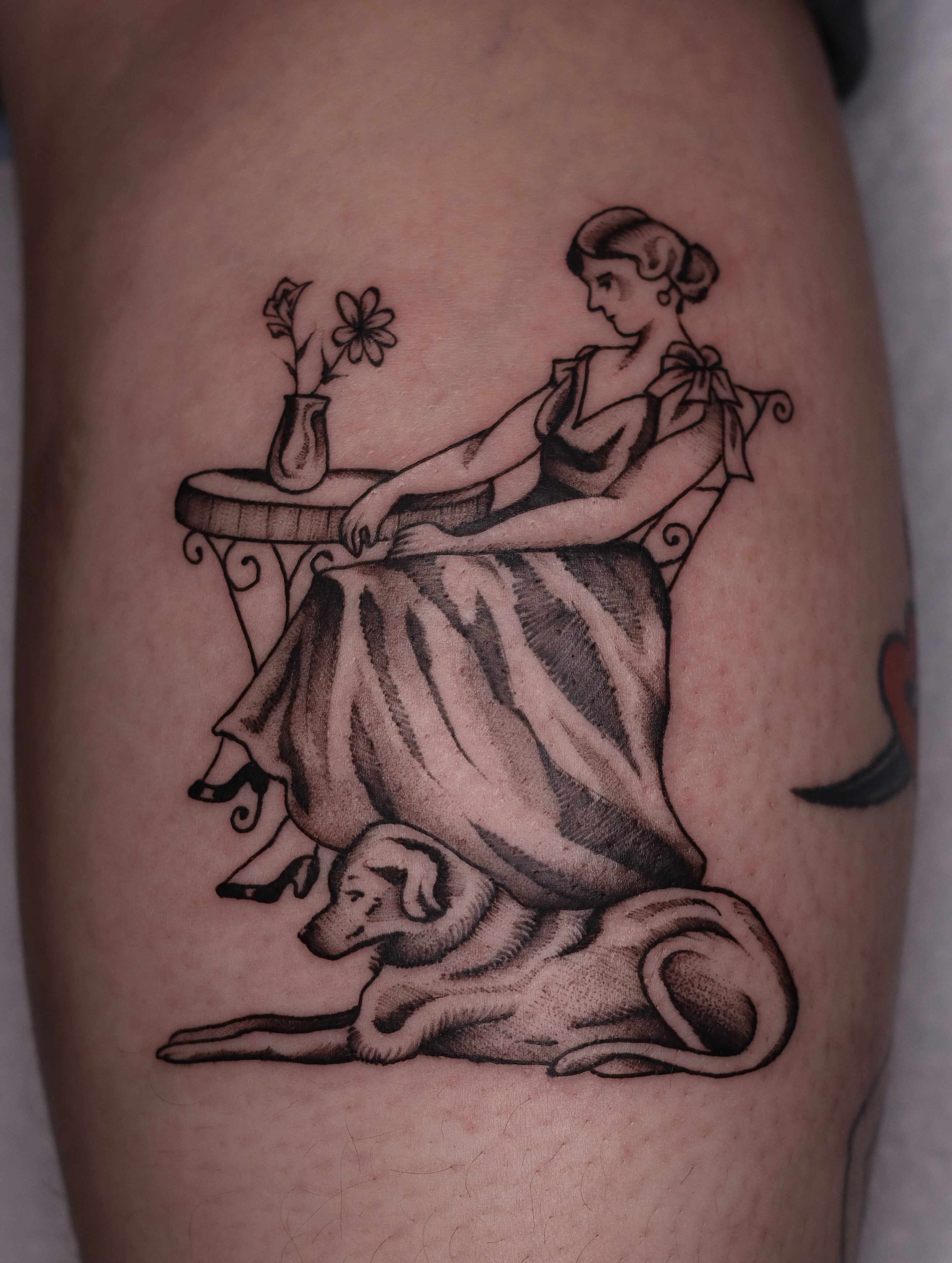 Tattoo by @nik.checots — black_and_grey