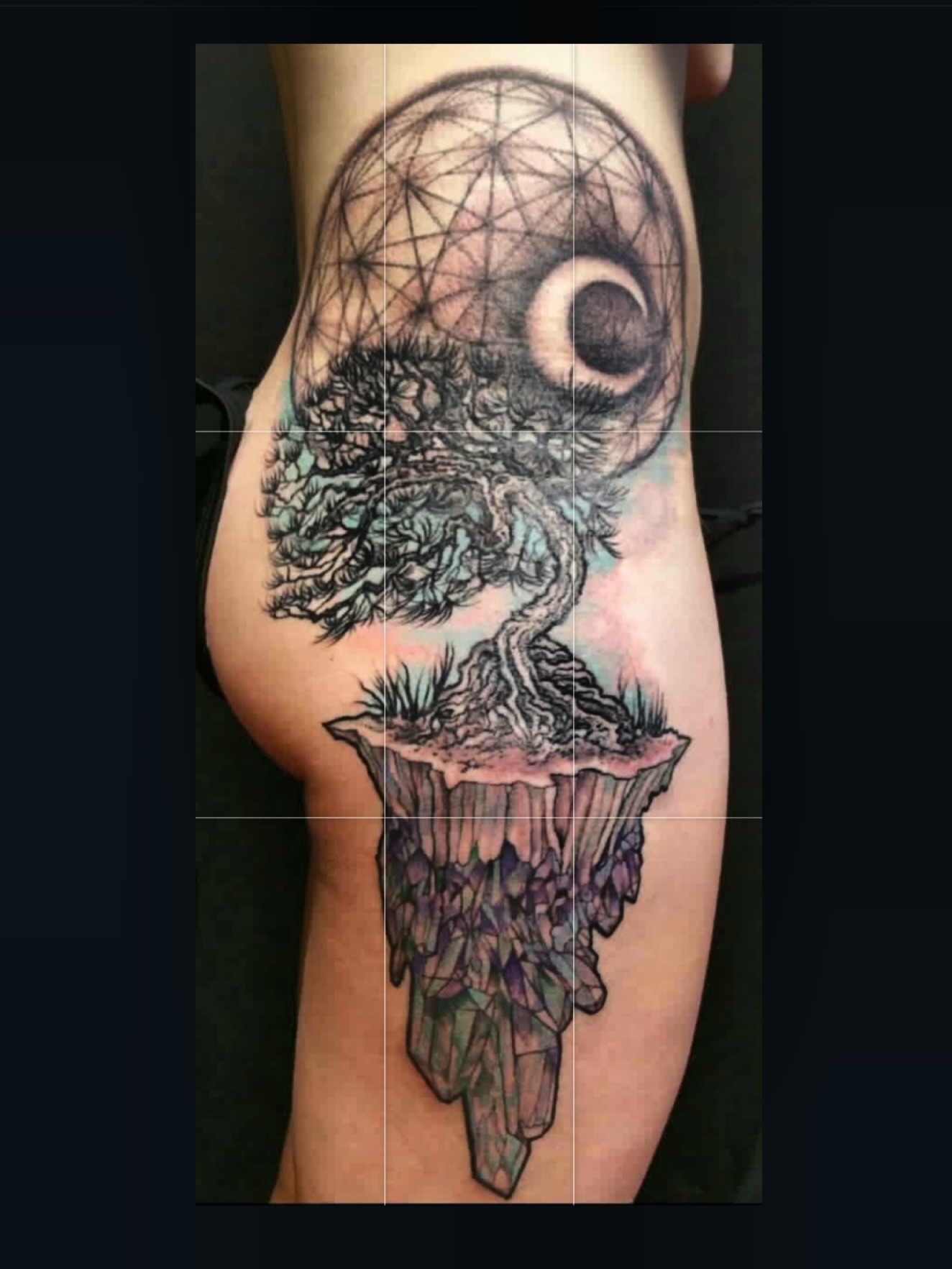 Tattoo by @jackie_tattoos — geometric, watercolor