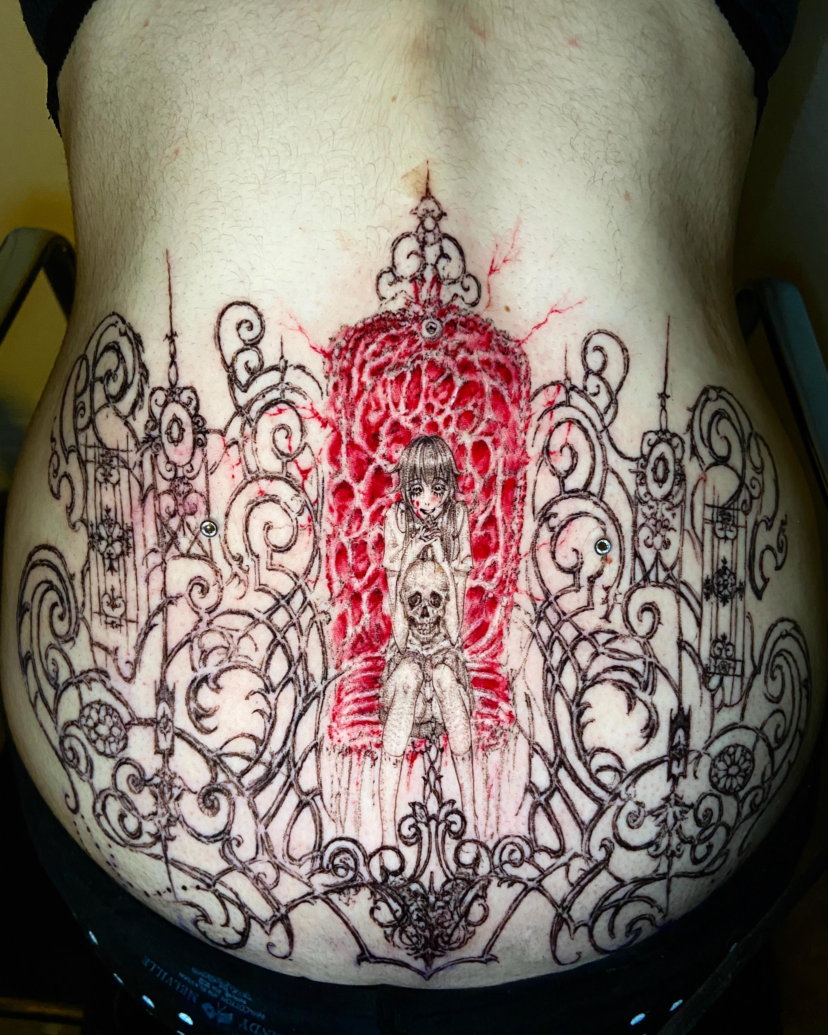 Tattoo by @friedraven_tattoo โ anime, dark_realism