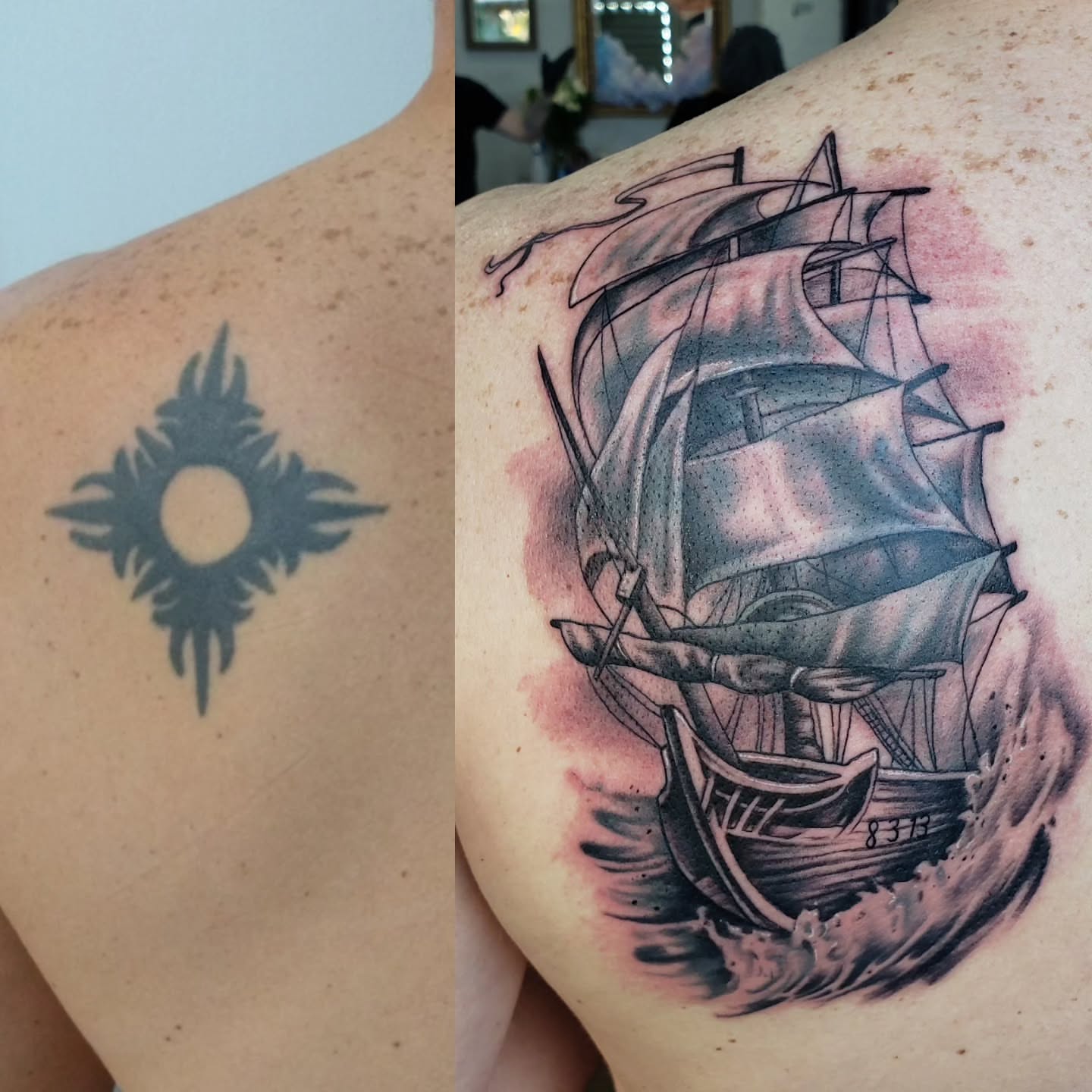 Tattoo by @invadertiv — black_and_grey, realism