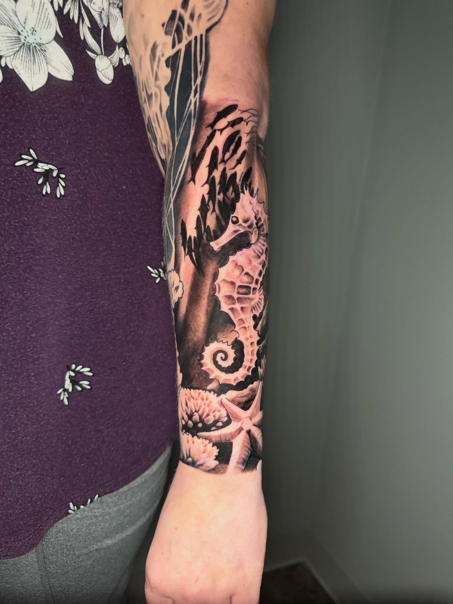 Tattoo by @shellzinkz — black_and_grey, realism