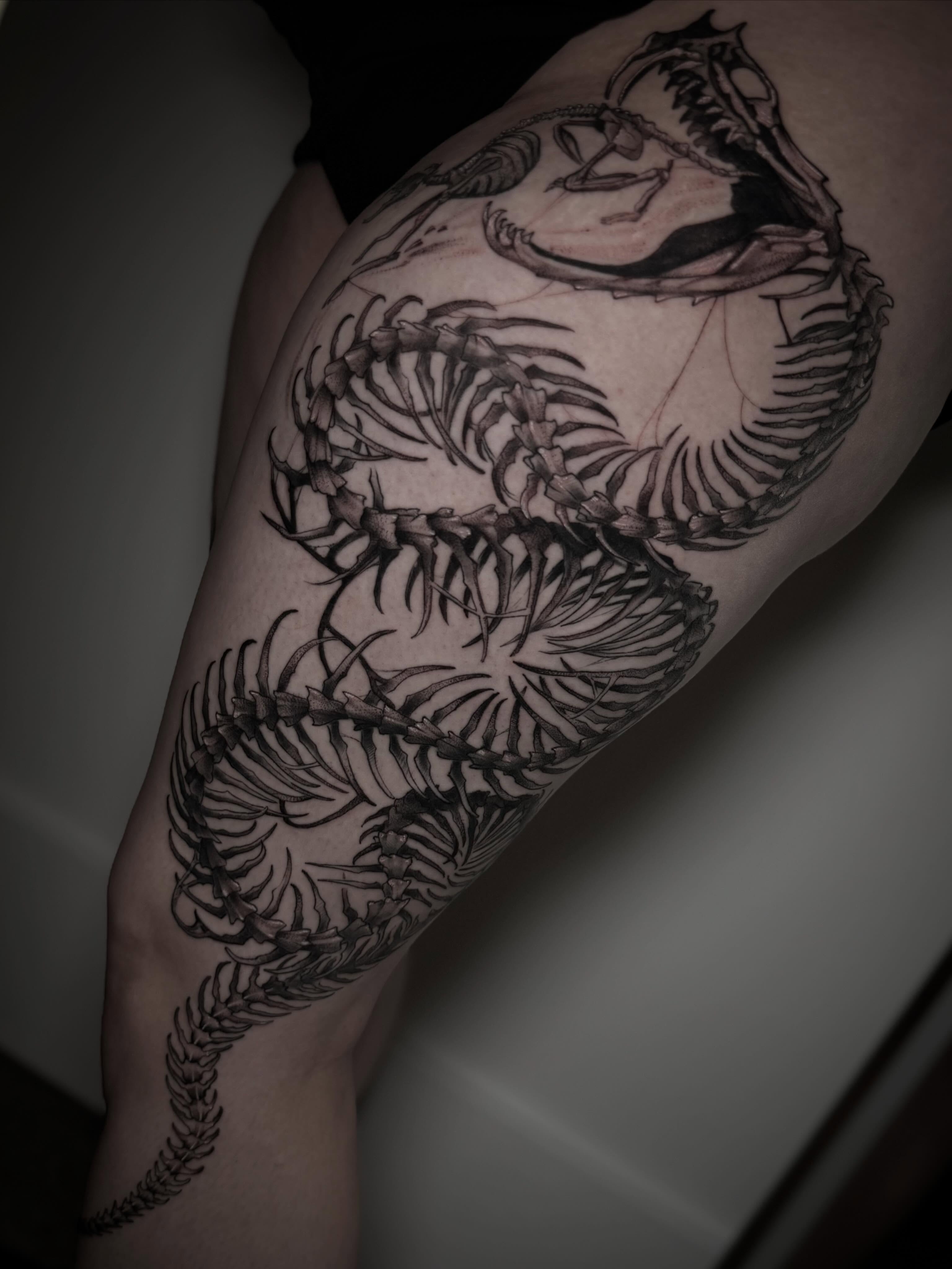 Tattoo by @whitehorsetattooing — black_and_grey, realism
