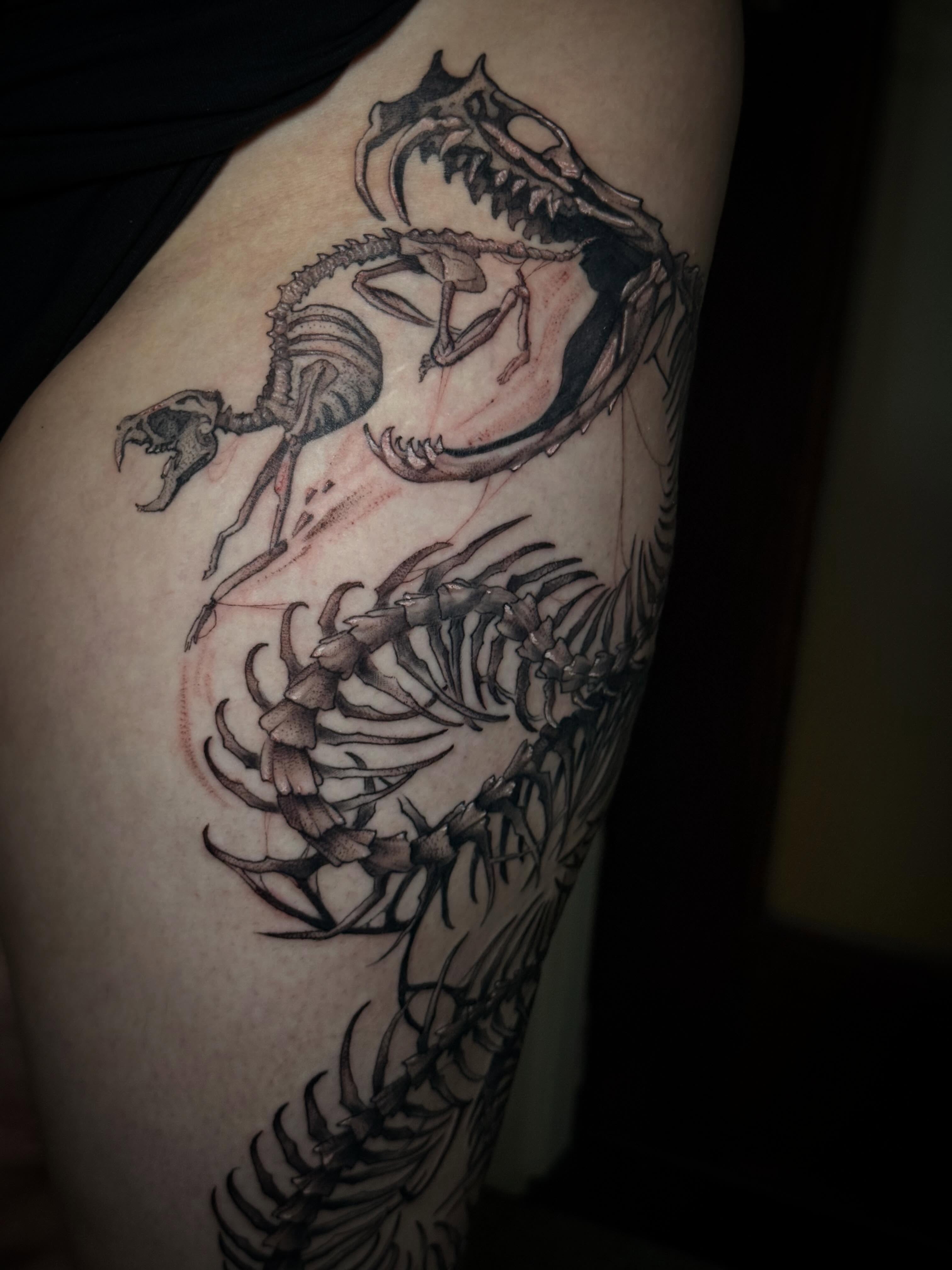 Tattoo by @whitehorsetattooing — black_and_grey, realism
