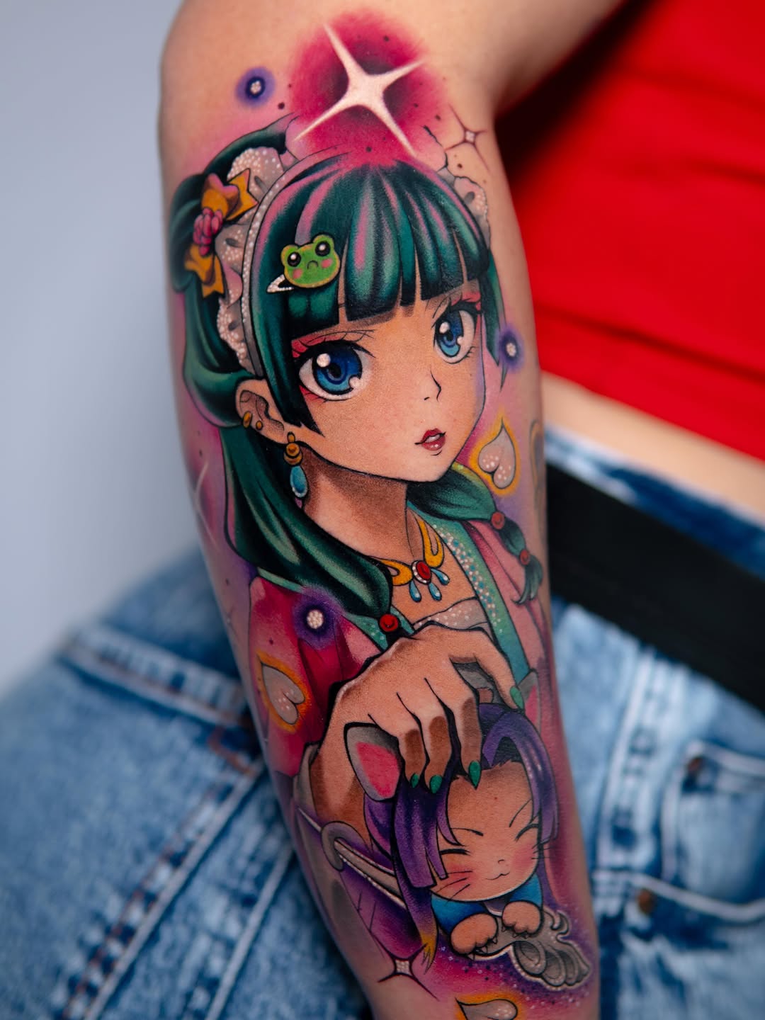 Tattoo by @maria.catwaii.tattoos — anime