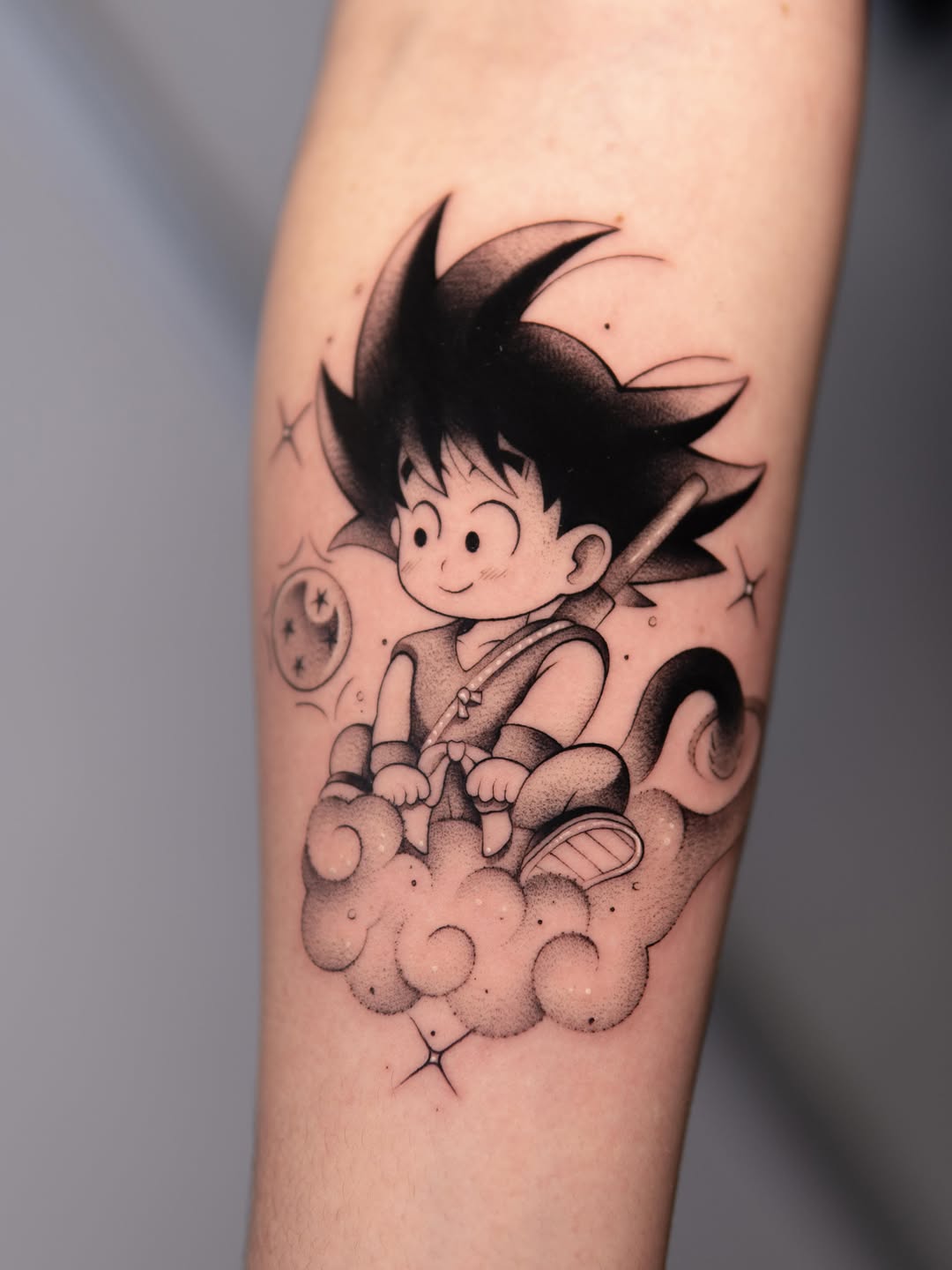 Tattoo by @maria.catwaii.tattoos — anime, dotwork