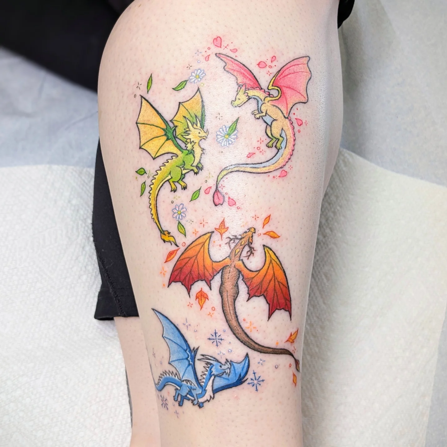 Tattoo by @inkedmongoose — watercolor