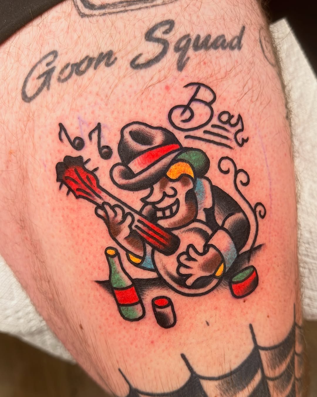 Tattoo by @cullenbleserquinn — american_traditional, lettering_script