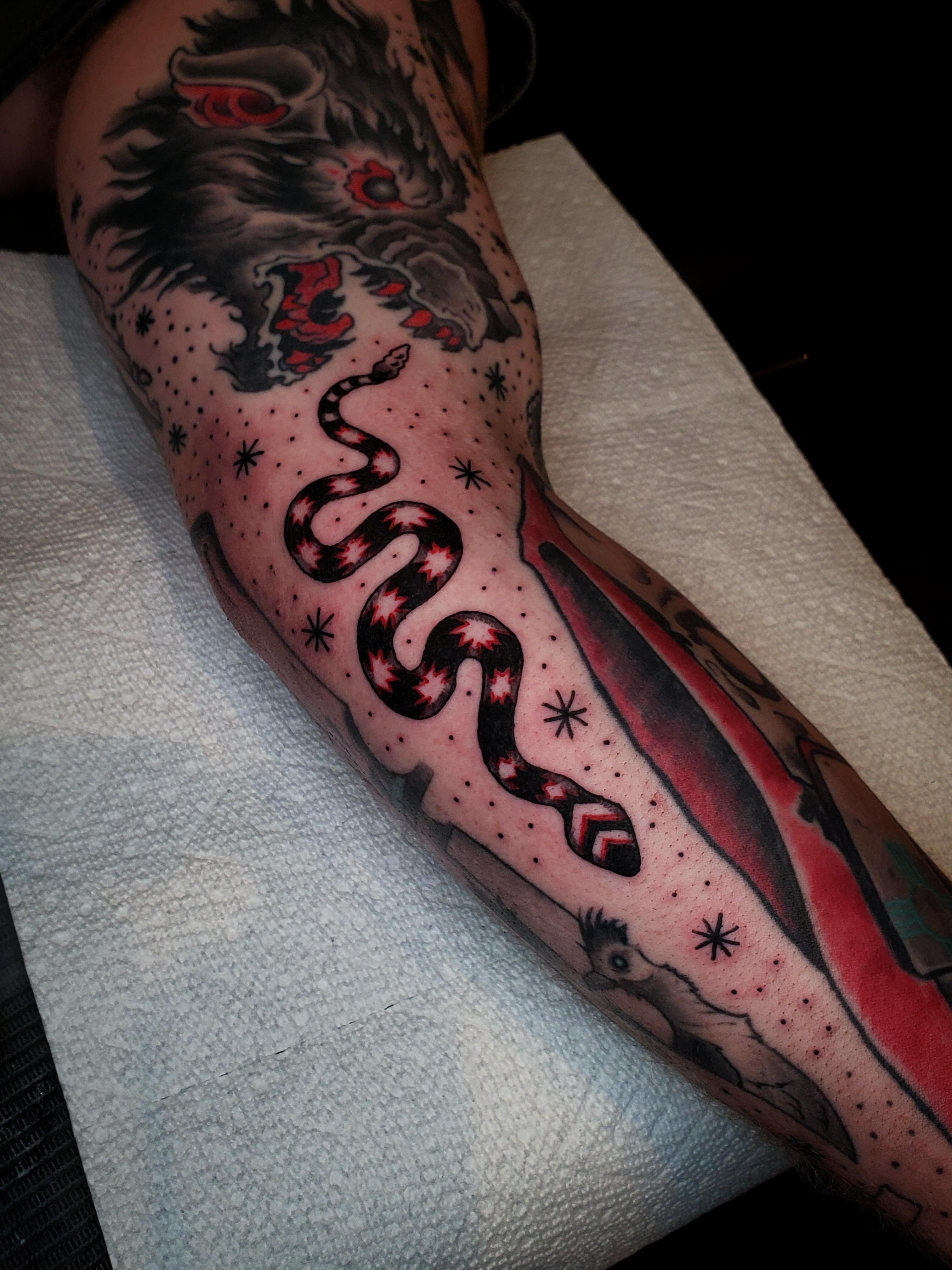 Tattoo by @the.sprouler โ american_traditional, dotwork