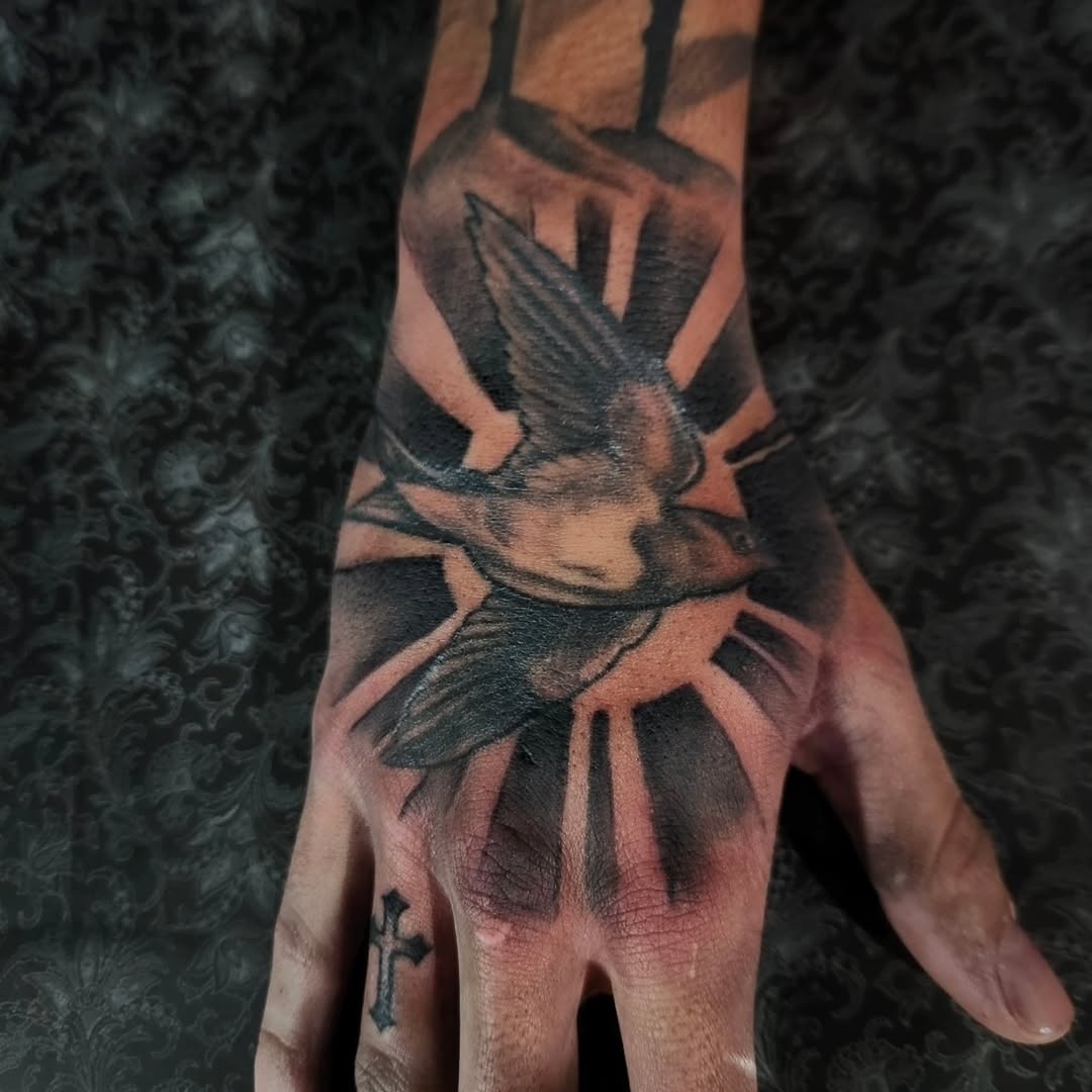 Tattoo by @fridaytattooer — black_and_grey, realism