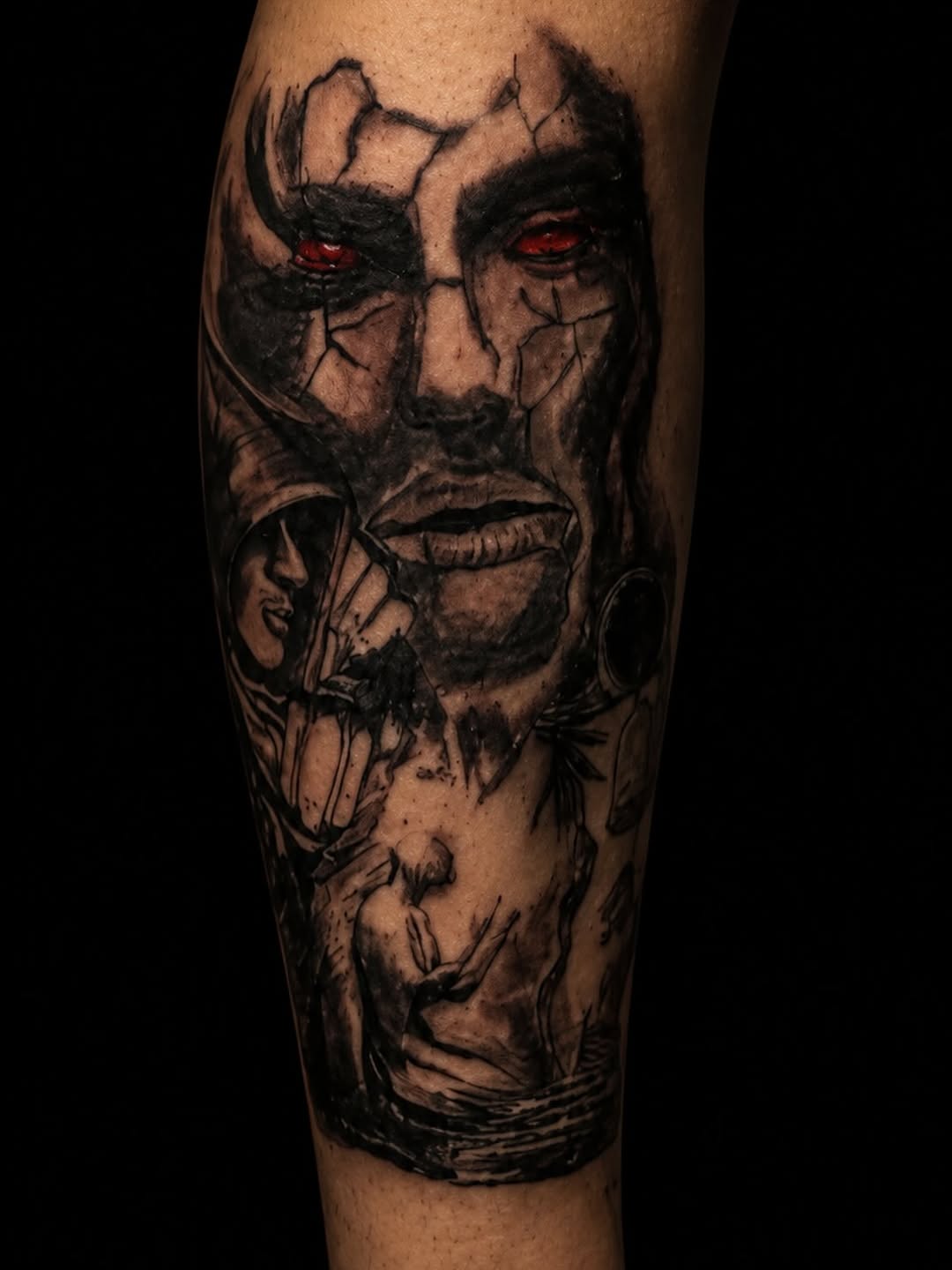 Surrealism tattoo on the forearm by Montero Ink™