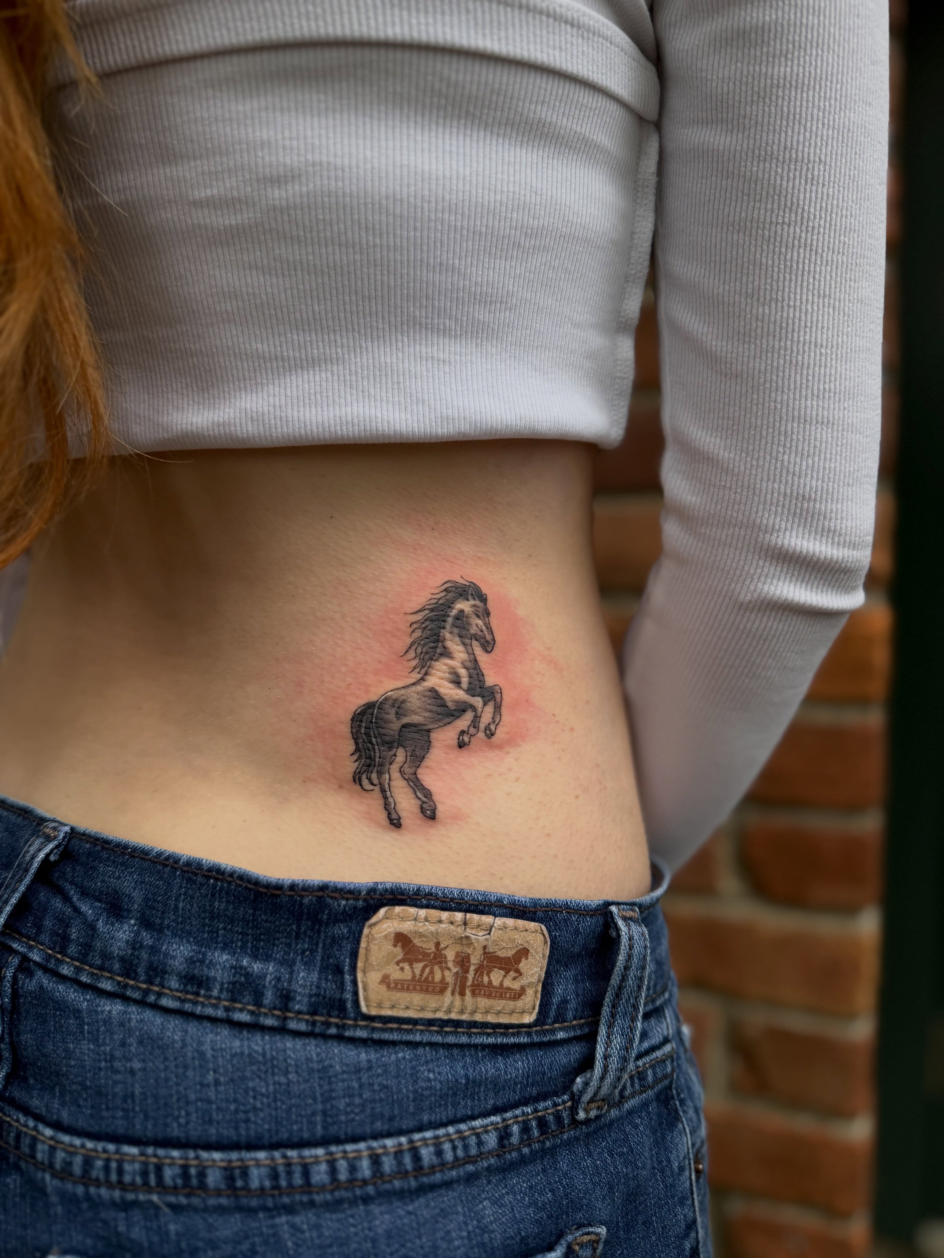Horse realism tattoo on the ribs by Nicole Libretti ✶ Tattoo ✶ Hvny