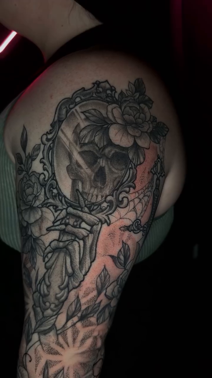 Tattoo by @jaycunliffe — dark_realism, black_and_grey