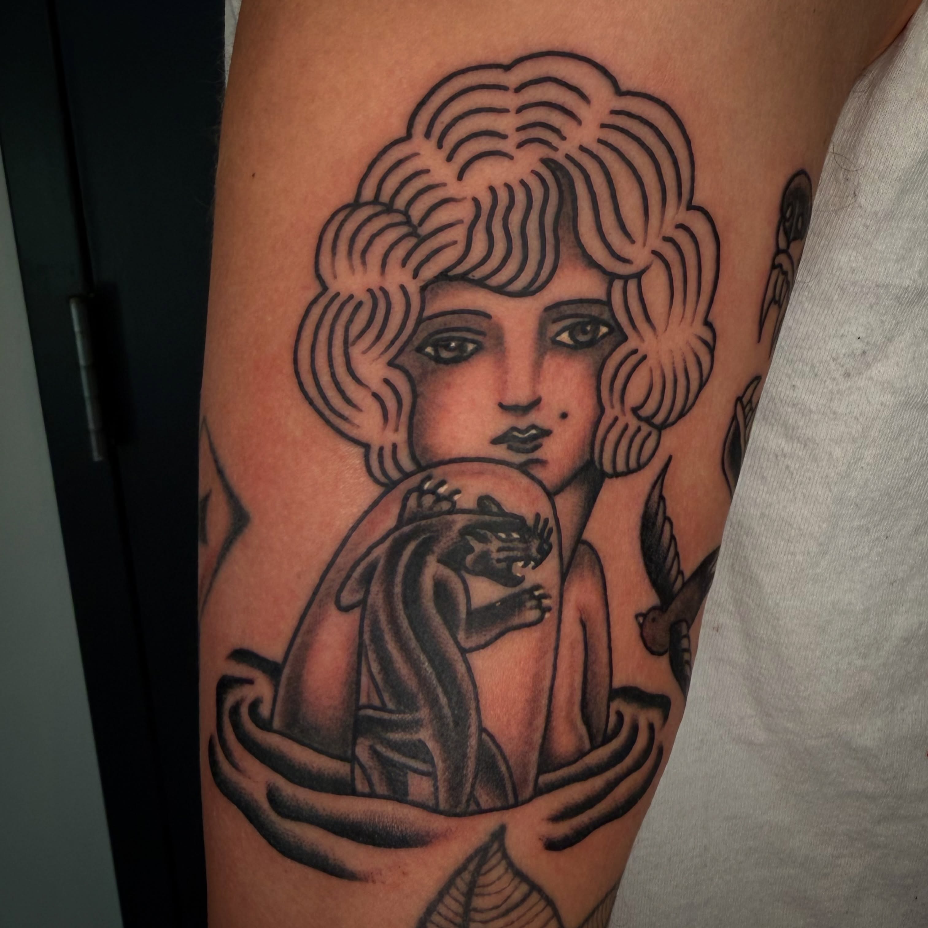 Tattoo by @zimovan — american_traditional, black_and_grey