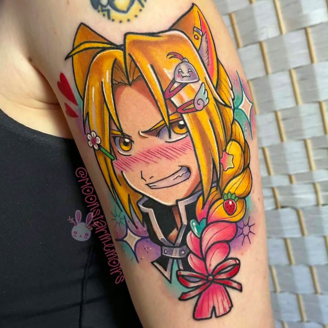 Tattoo by @moonstarmemoirs โ anime