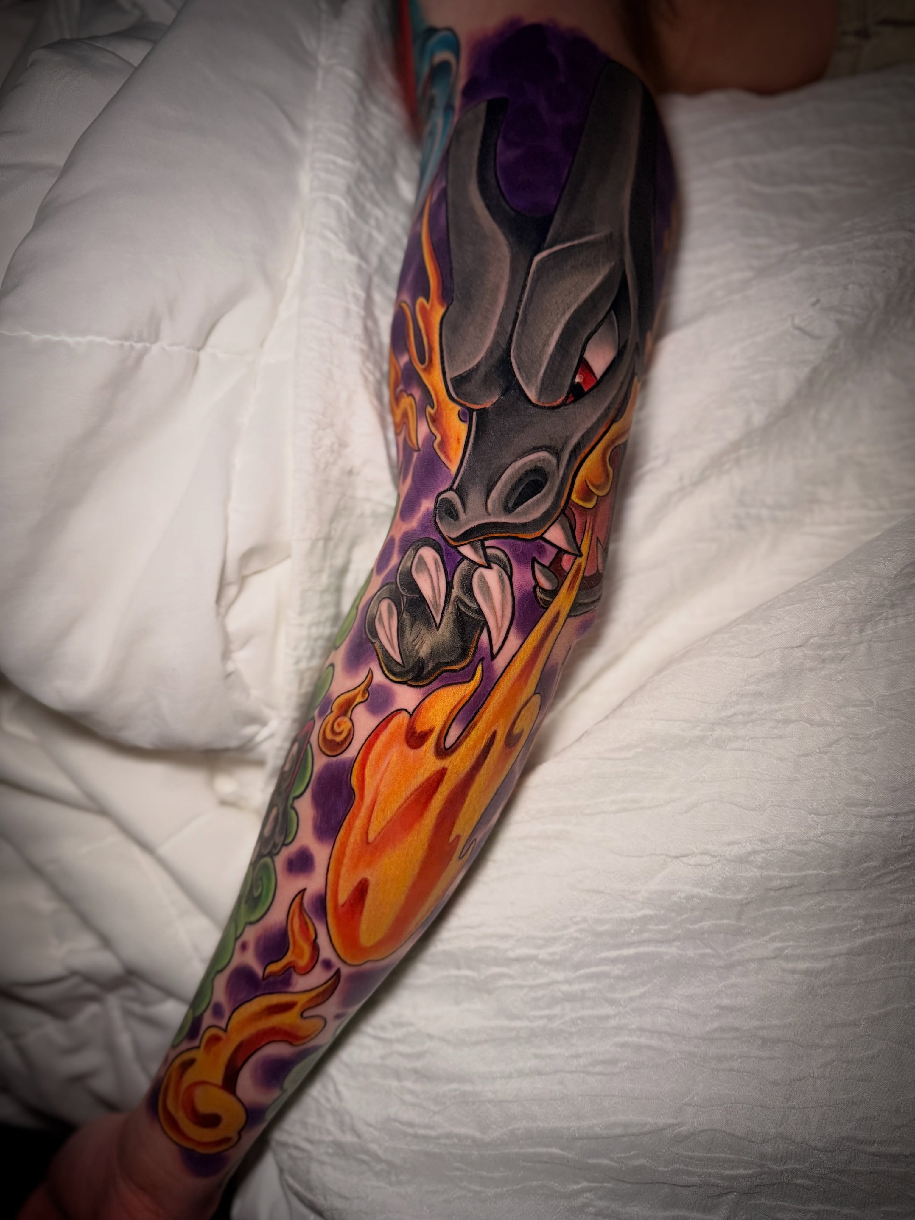 Tattoo by @tylerjewetttattoos — new_school, dotwork
