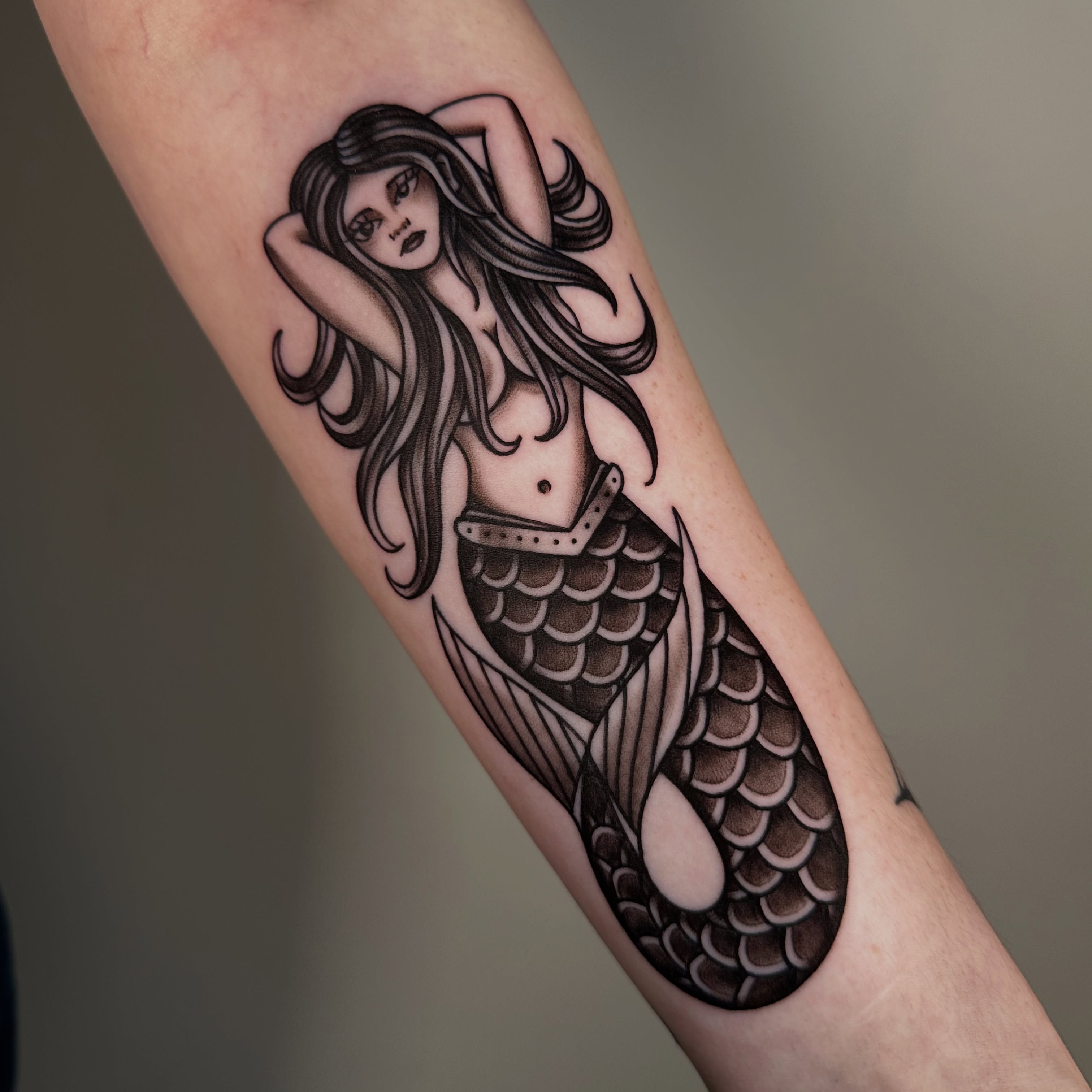 Tattoo by @cheeto_g_art_ — black_and_grey