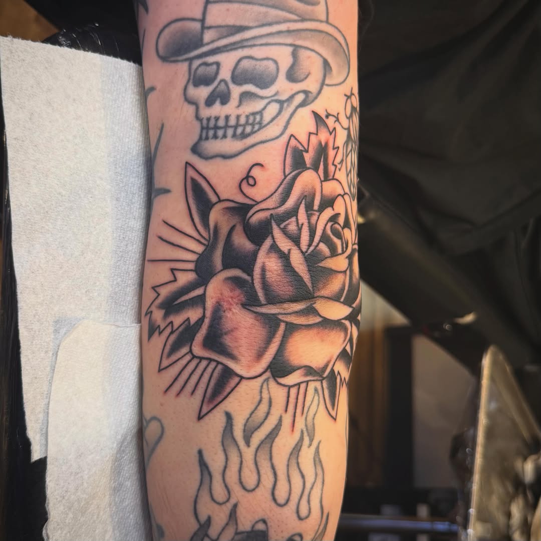 Tattoo by @jordytattsyou — american_traditional, black_and_grey