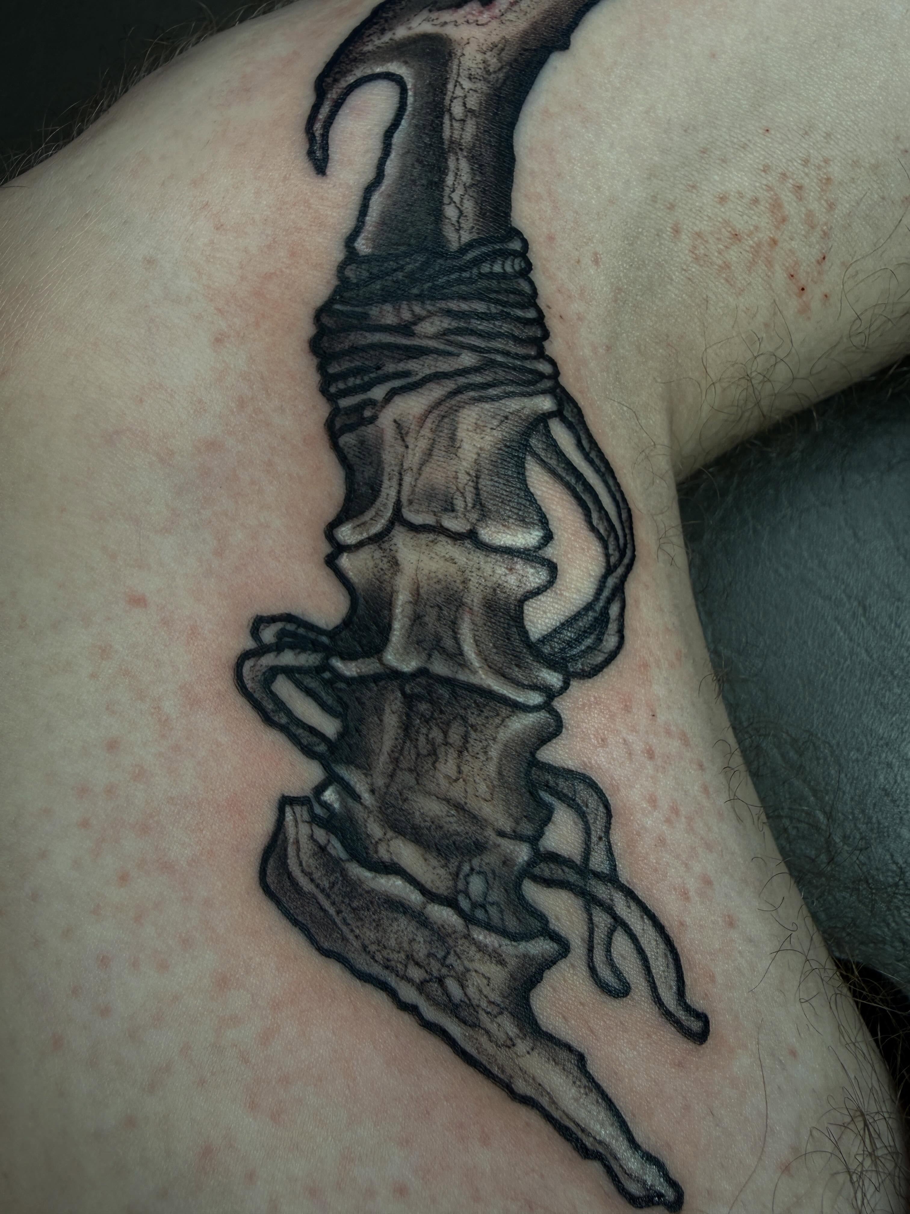 Scorpion black and grey tattoo on the forearm by sᴋᴇᴛᴄʜᴇᴅ