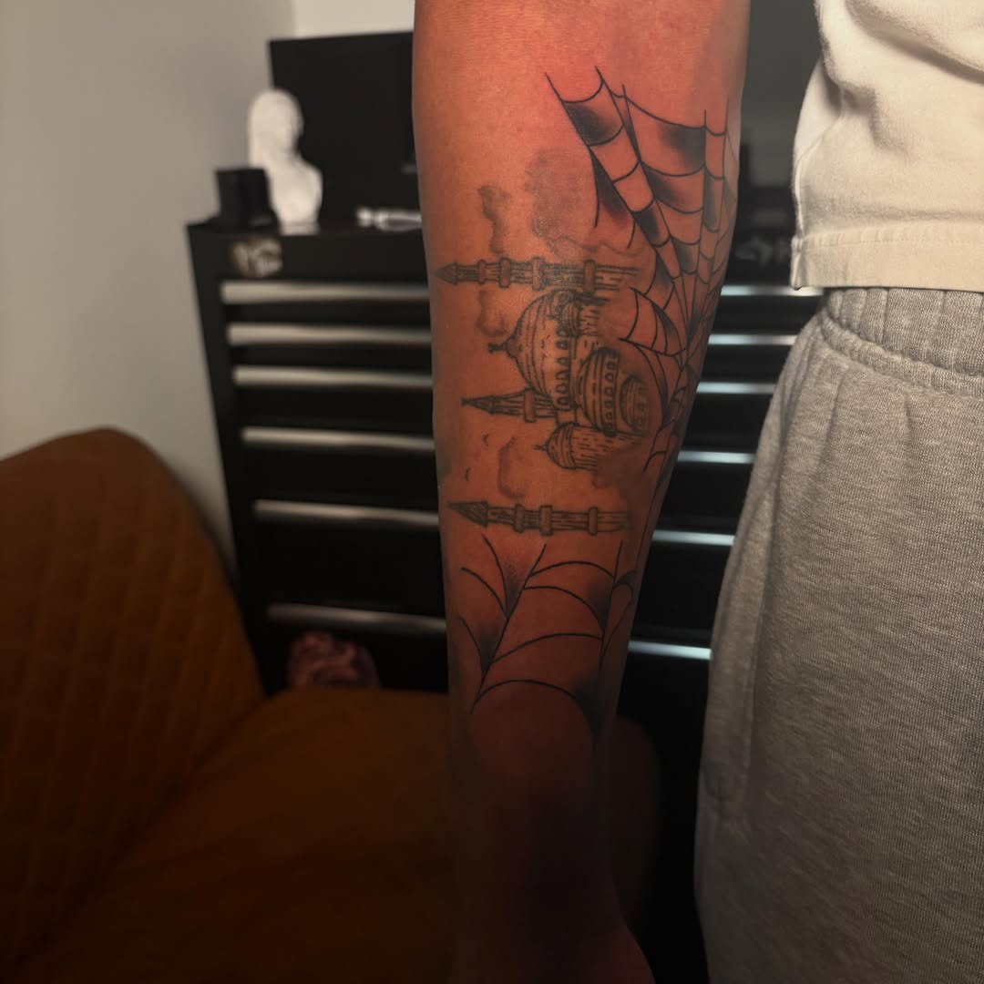 Tattoo by @morbid_studioss — black_and_grey