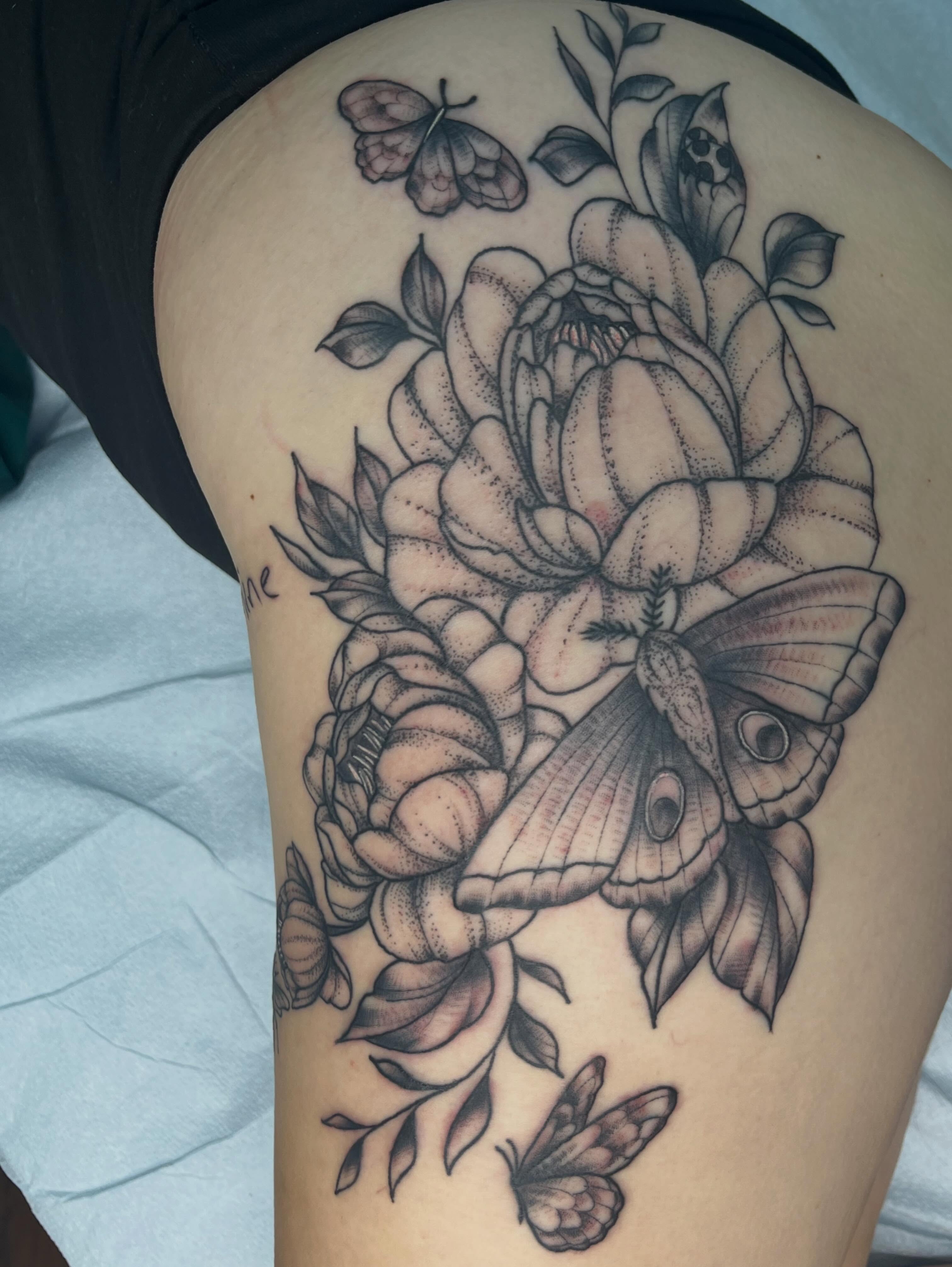 Tattoo by @jesscorinnetattoo — black_and_grey, realism