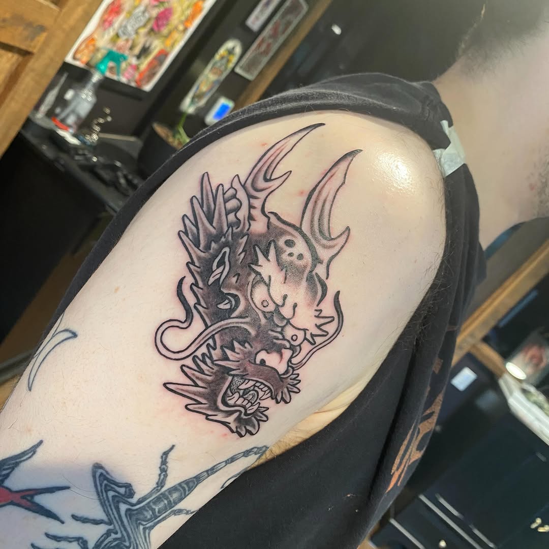Tattoo by @sastattoos — japanese_irezumi, black_and_grey