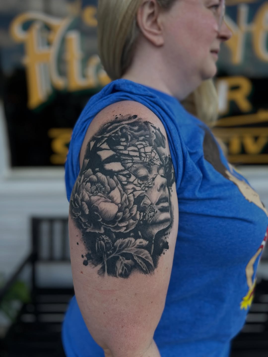 Tattoo by @midwestxjosh — black_and_grey, realism