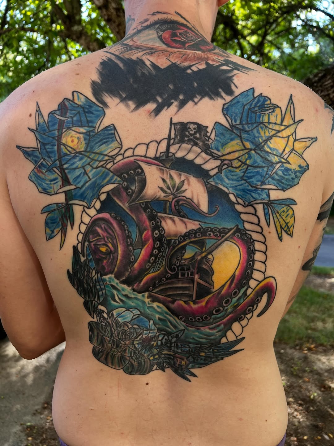Tattoo by @midwestxjosh — new_school, trash_polka
