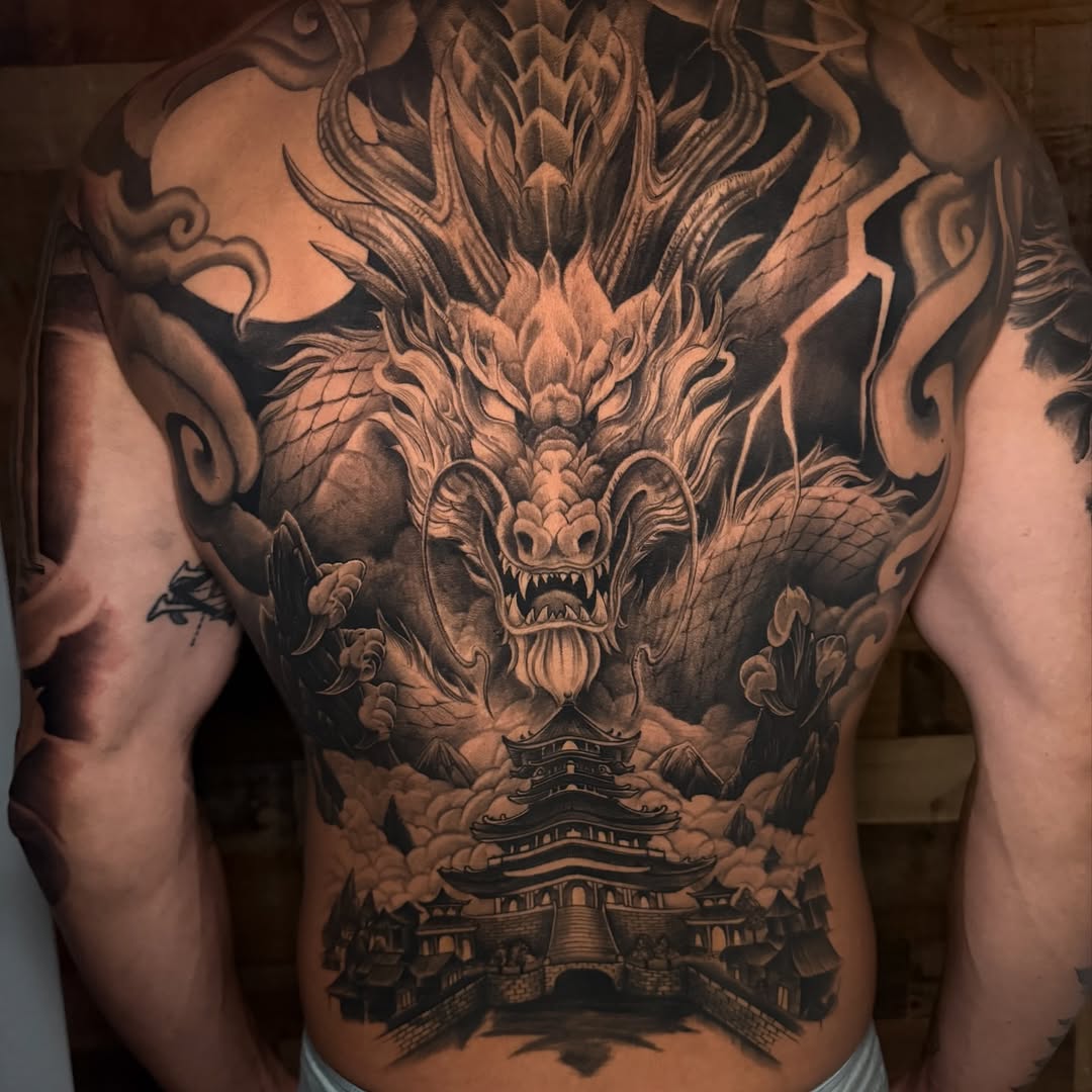 Tattoo by @onespeedtattoo — japanese_irezumi, black_and_grey