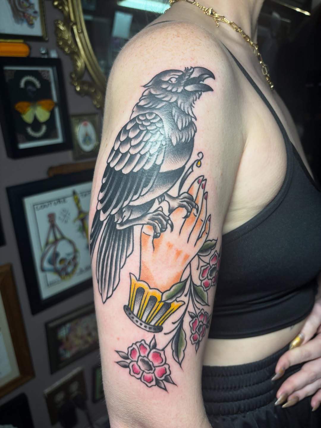Tattoo by @gia.tattoos β american_traditional, black_and_grey