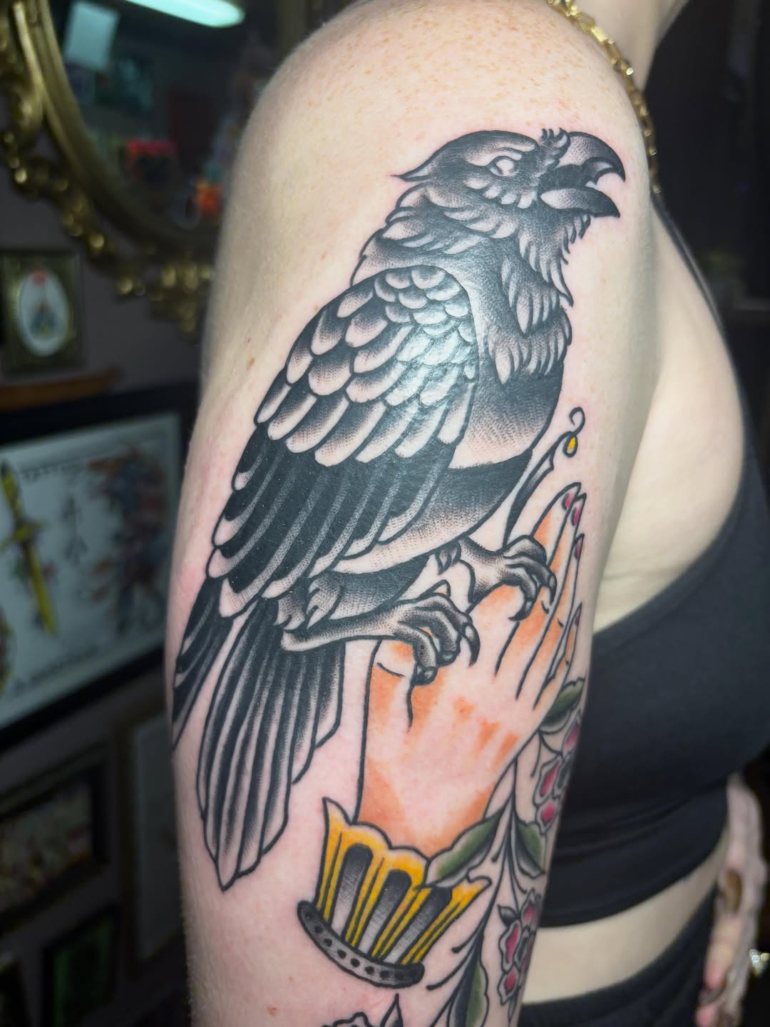 Tattoo by @gia.tattoos β american_traditional, black_and_grey