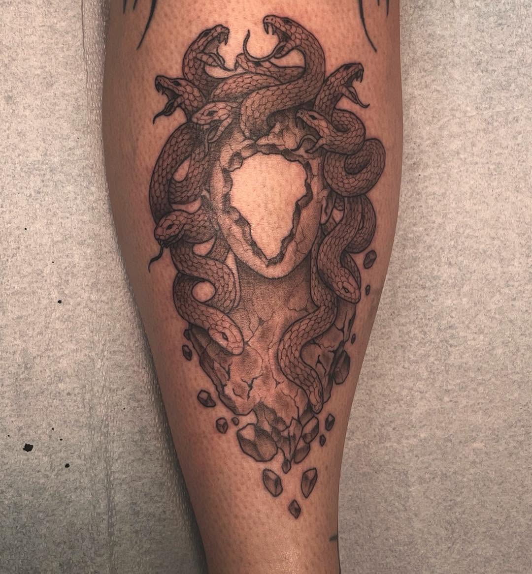 Tattoo by @sageandsintattoo — black_and_grey, realism