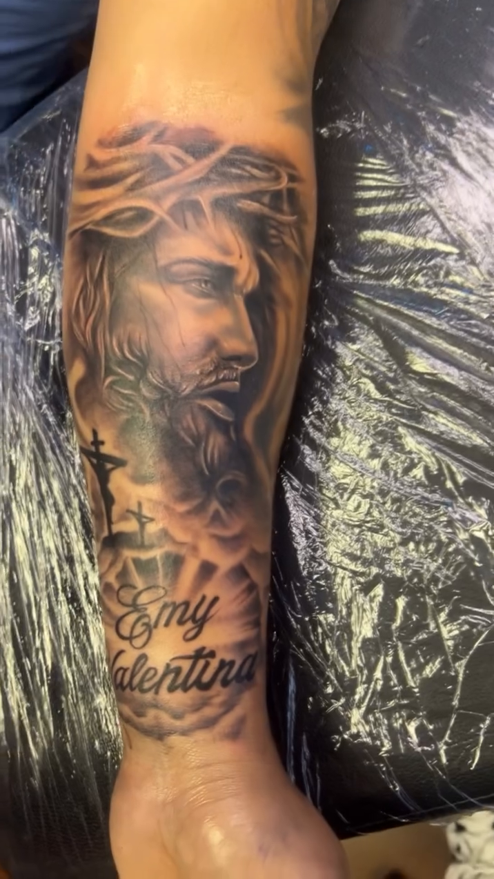 Tattoo by @inkbaby713 — realism, black_and_grey