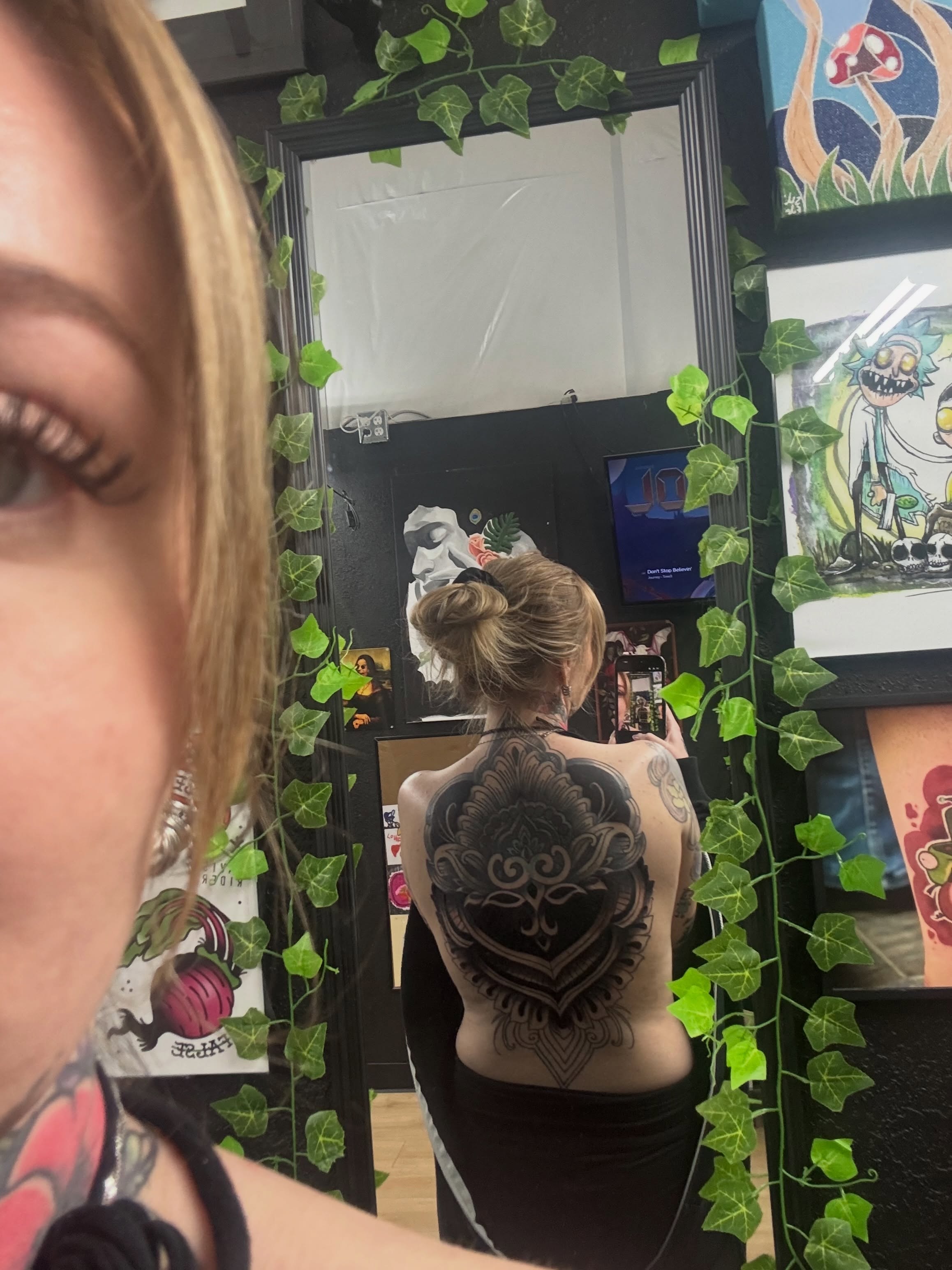 Heart black and grey tattoo on the back by 🔥Zoë Zahasky Tattoos🔥