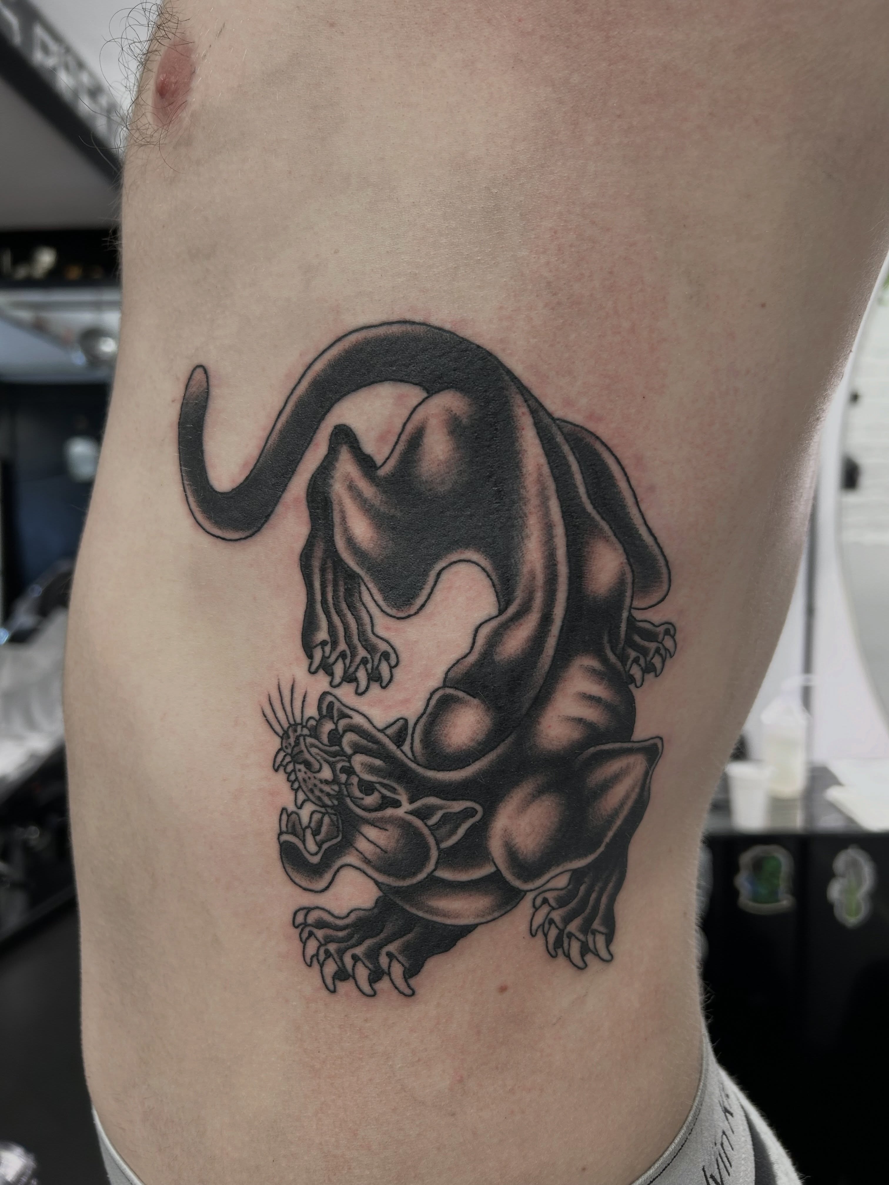 Tattoo by @barneycolestattoo — black_and_grey