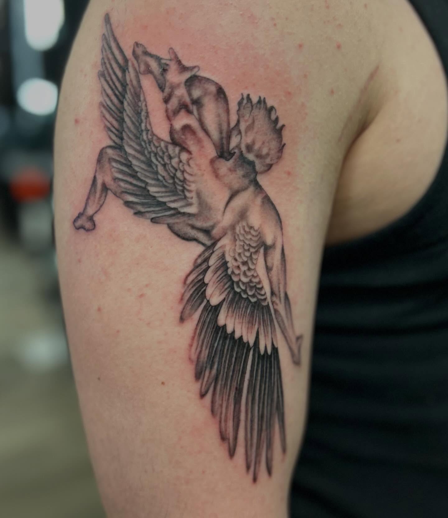 Tattoo by @underground_artcollective — black_and_grey