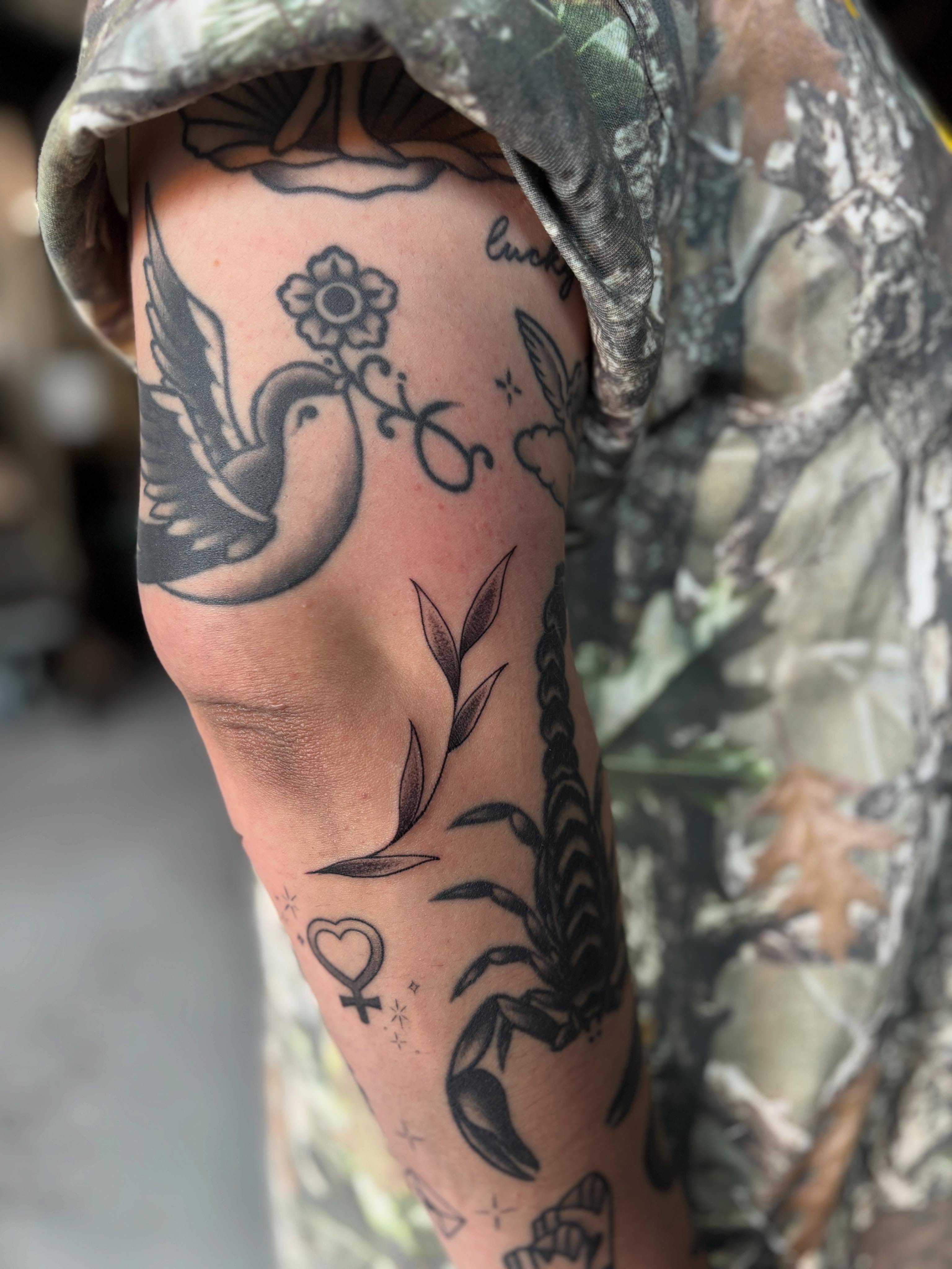 Tattoo by @marissawhitaker_ — black_and_grey