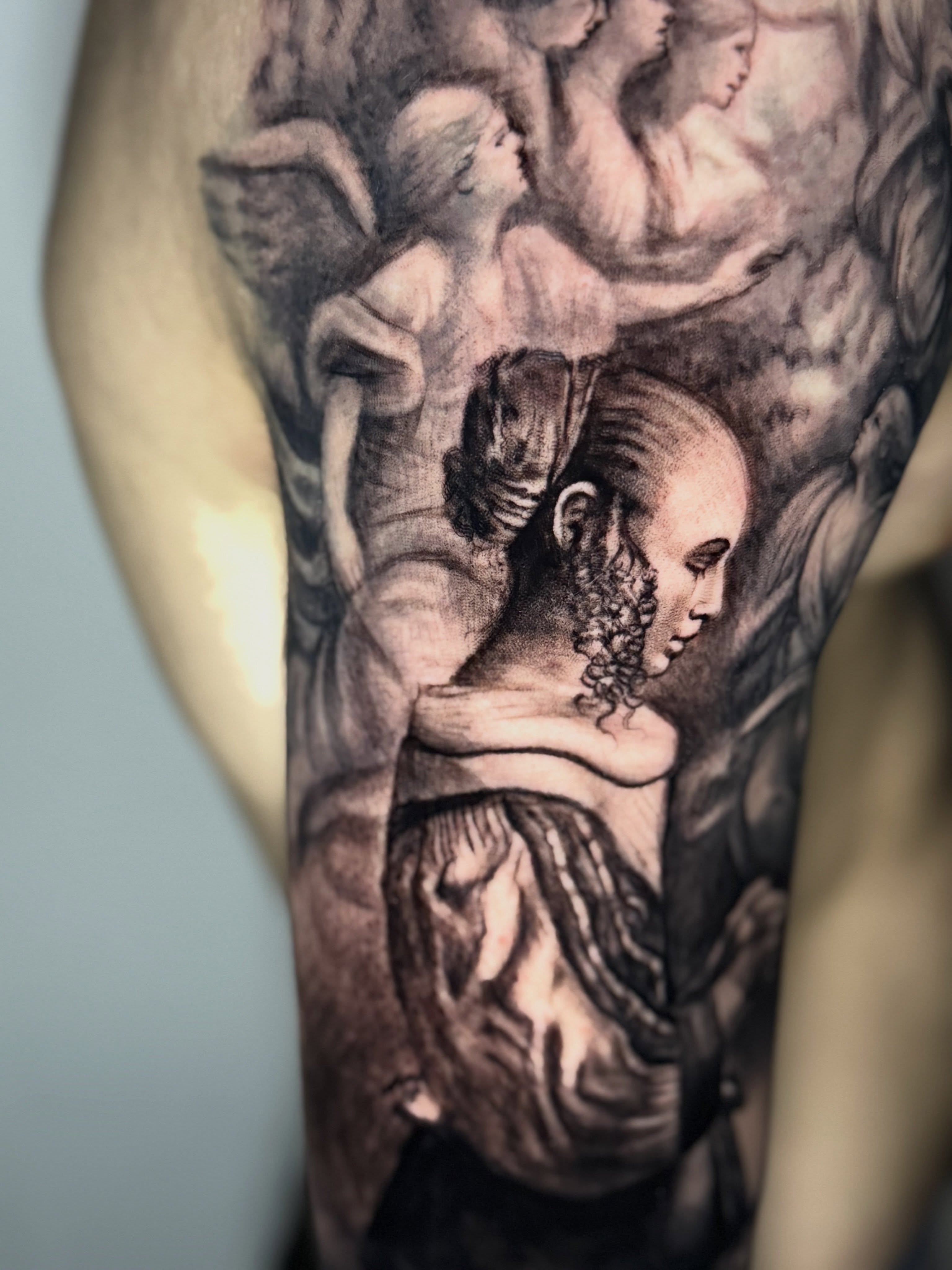 Tattoo by @morgansototattoo — black_and_grey, realism