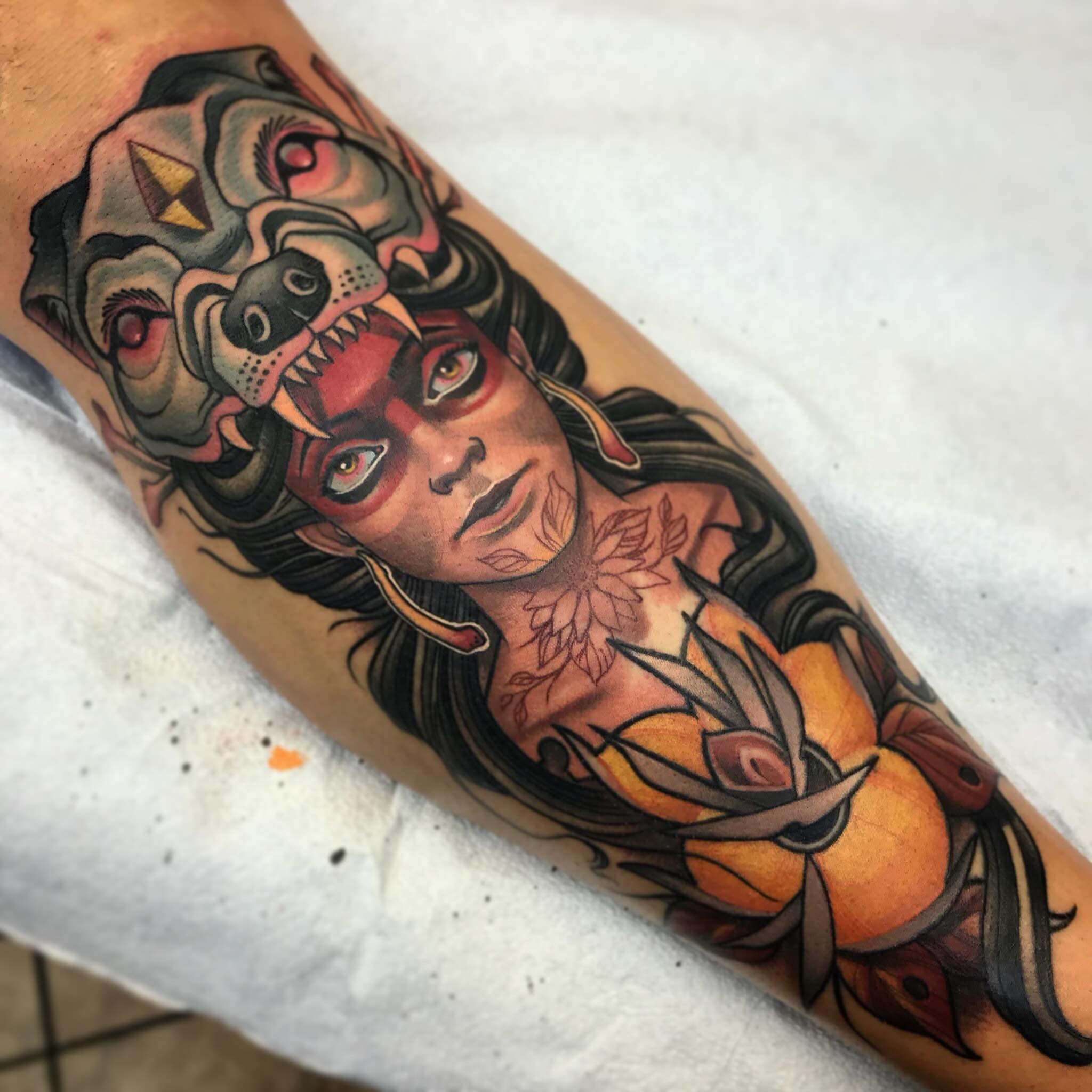 Tattoo by @alexrockoff — american_traditional, dark_realism
