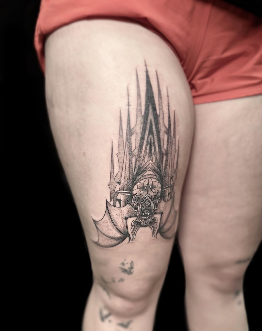Tattoo by @theinkedfrog — black_and_grey, geometric