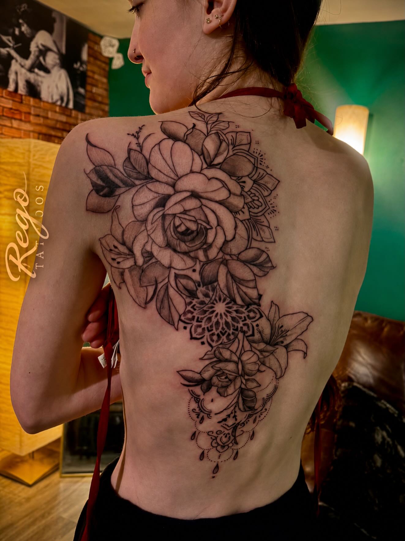 Tattoo by @regotattoos — black_and_grey, ornamental