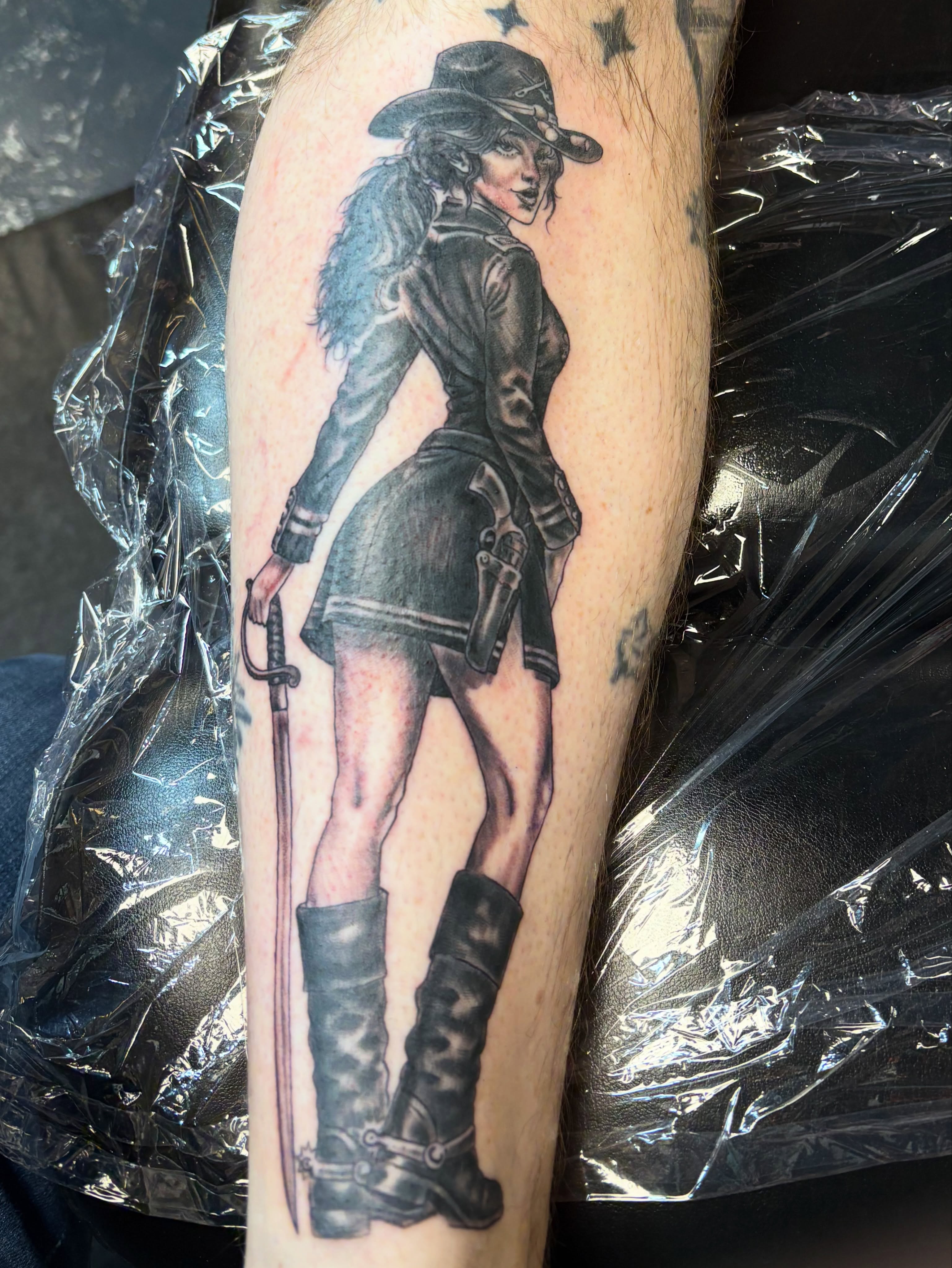 Tattoo by @zackloscar β realism, black_and_grey