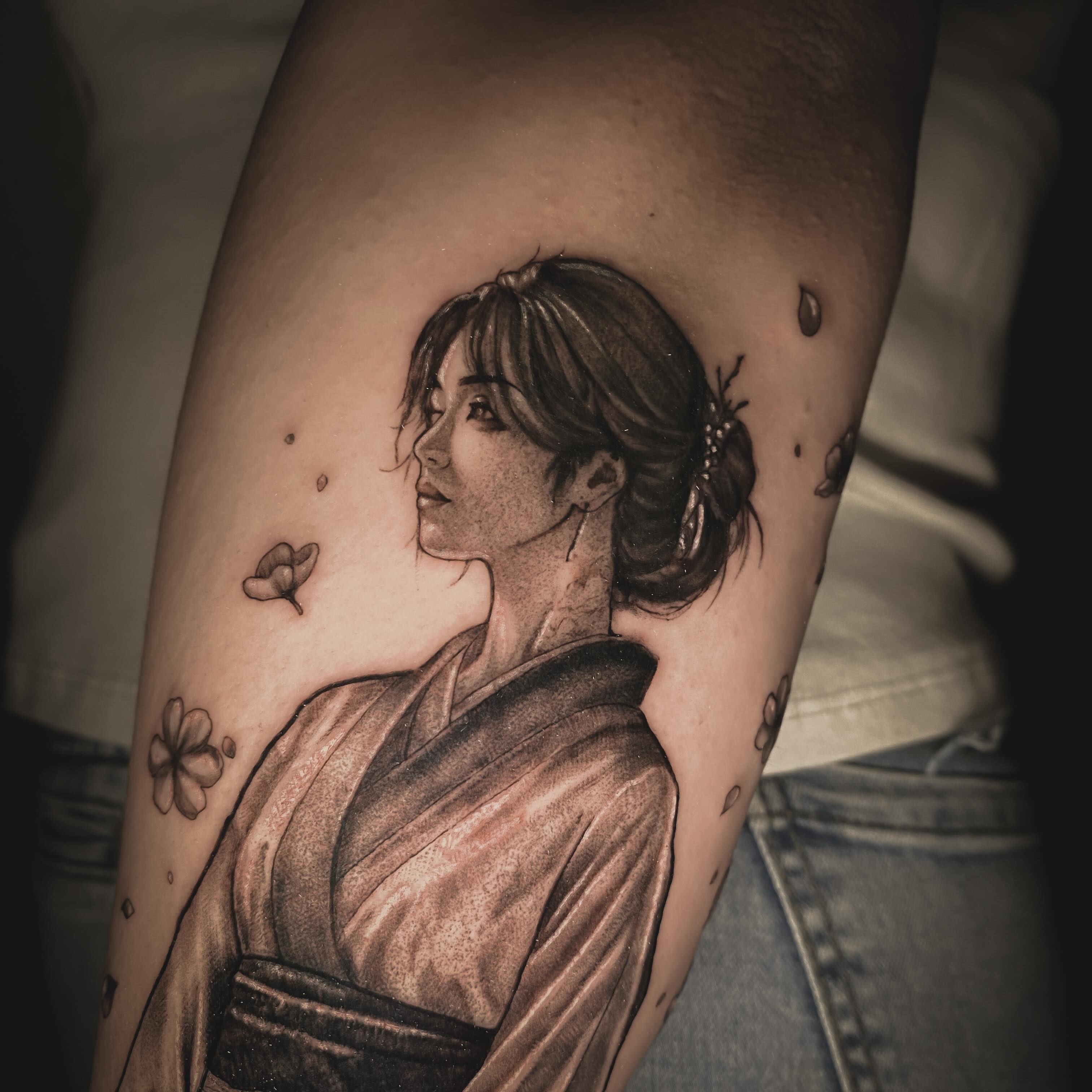 Tattoo by @yin.ttt — black_and_grey, realism