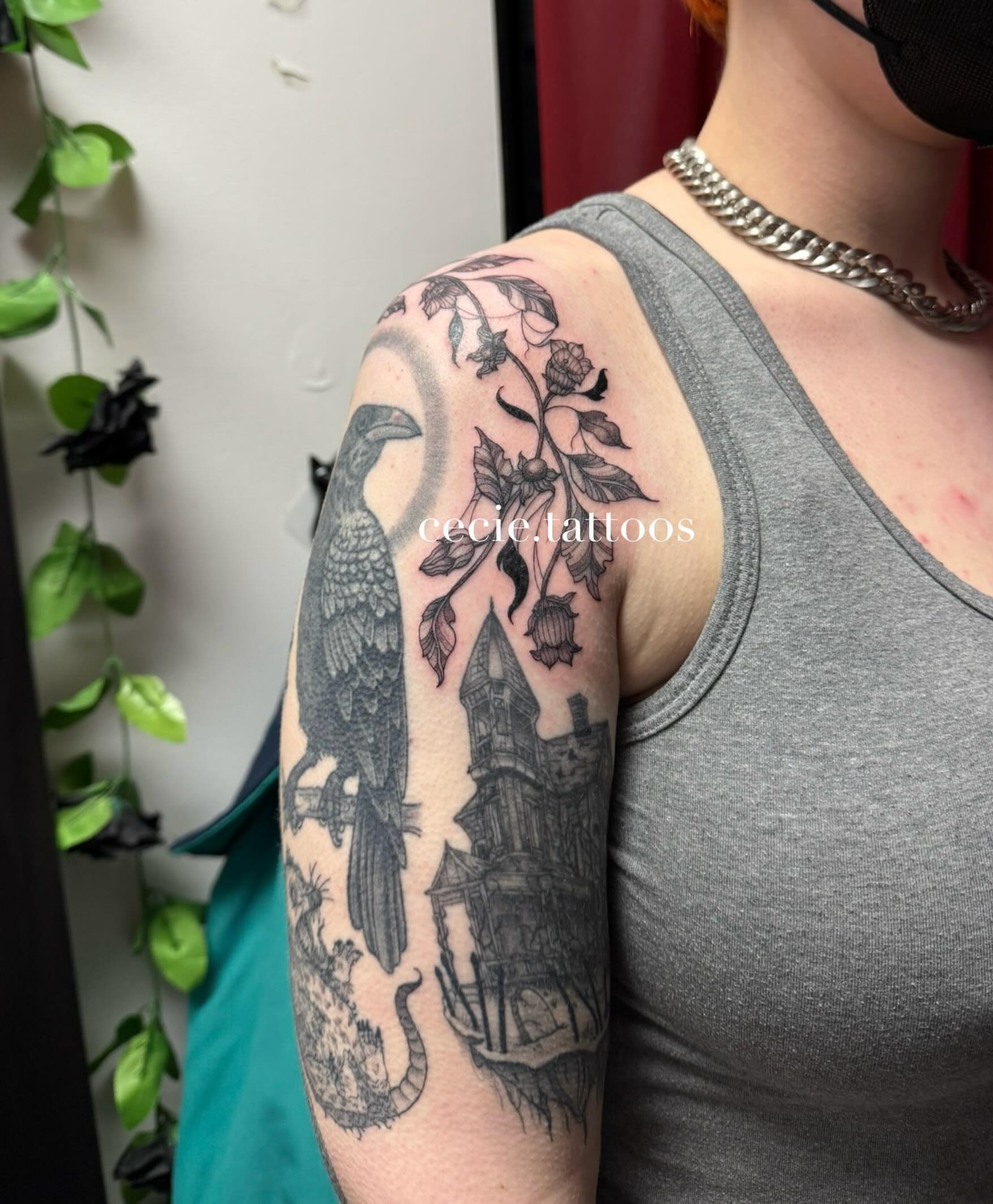 Tattoo by @cecie.tattoos — black_and_grey, realism