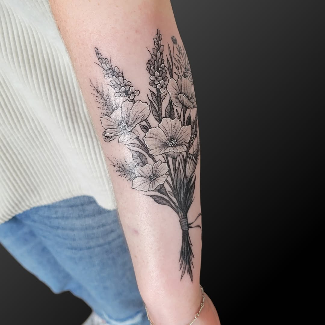 Tattoo by @arickreesetattoos — fine_line, black_and_grey