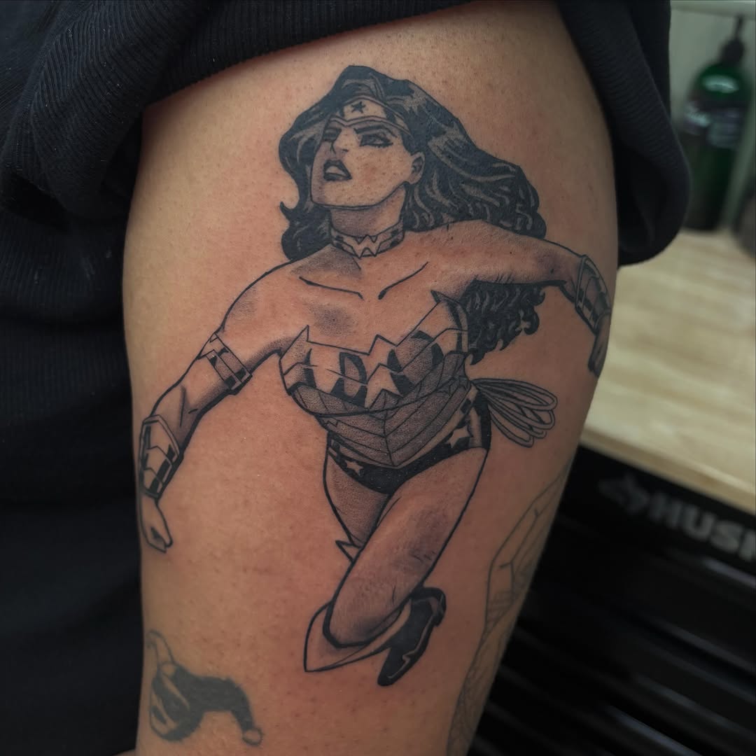 Tattoo by @kleewazhere โ realism, black_and_grey