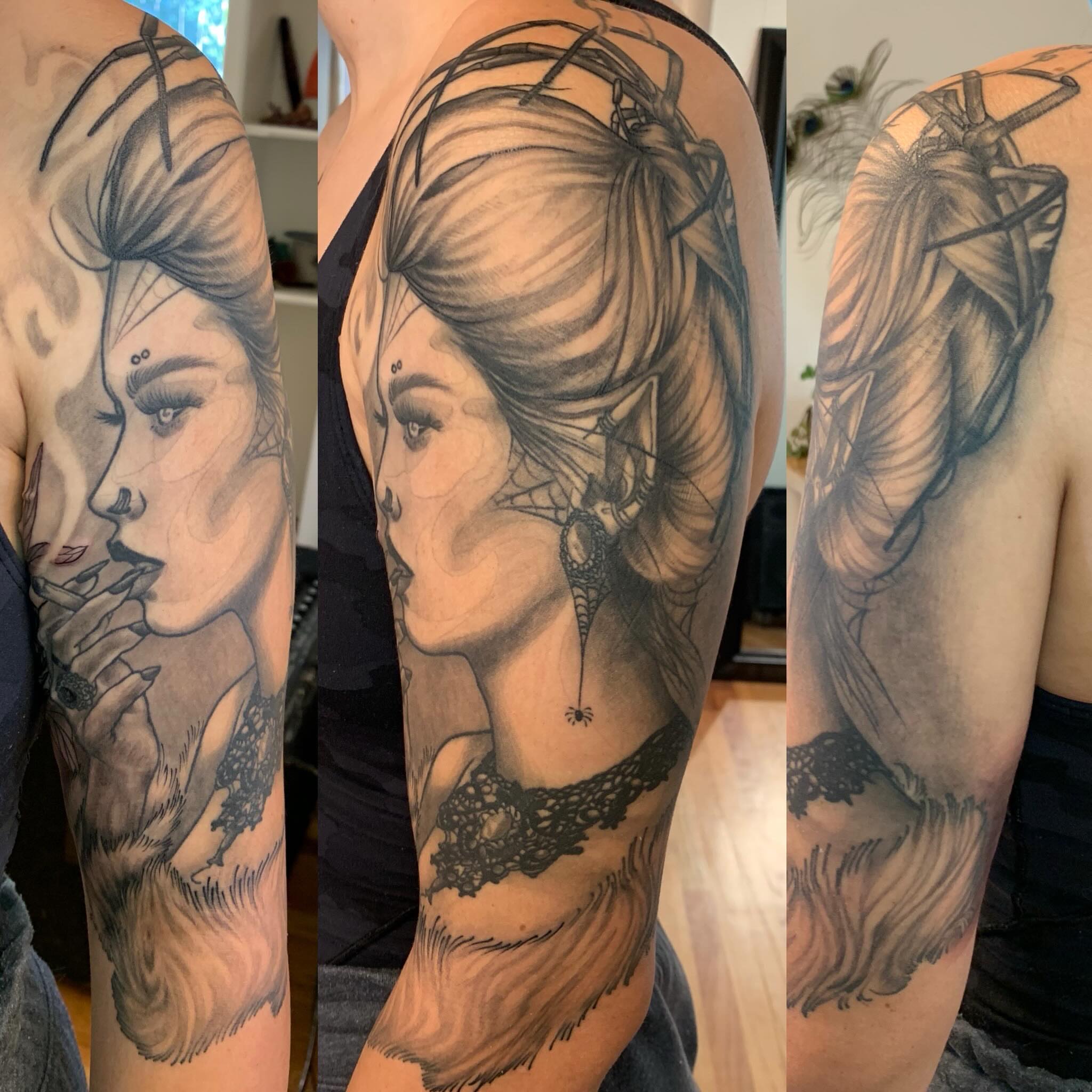 Tattoo by @michasoltattoo — realism, black_and_grey